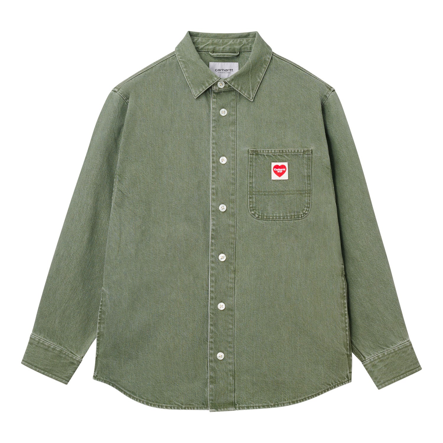 L/S NASH SHIRT - Army Green (enzyme bleach washed)