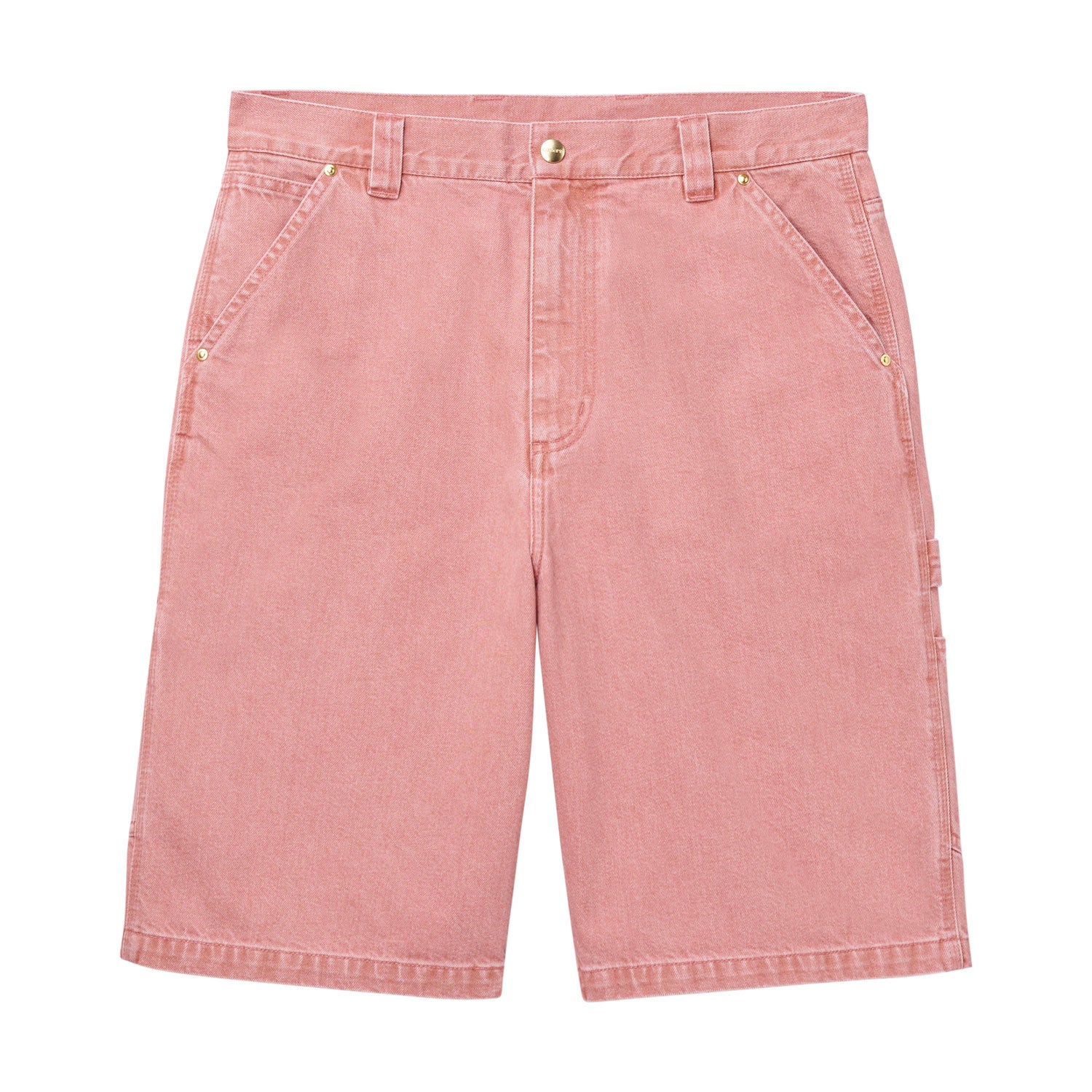 NASH SINGLE KNEE LONG SHORT - Sulfur Red (enzyme bleach washed)