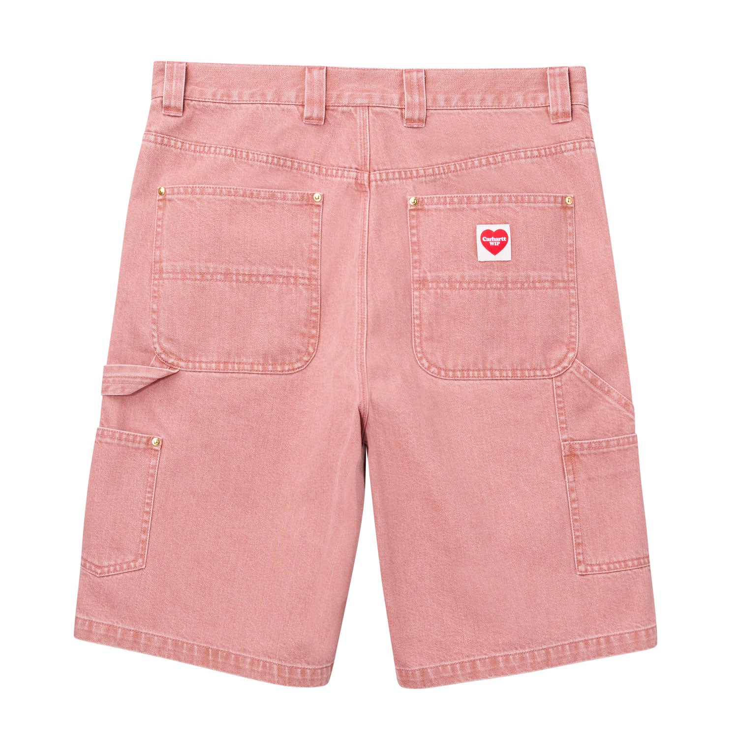 NASH SINGLE KNEE LONG SHORT - Sulfur Red (enzyme bleach washed)