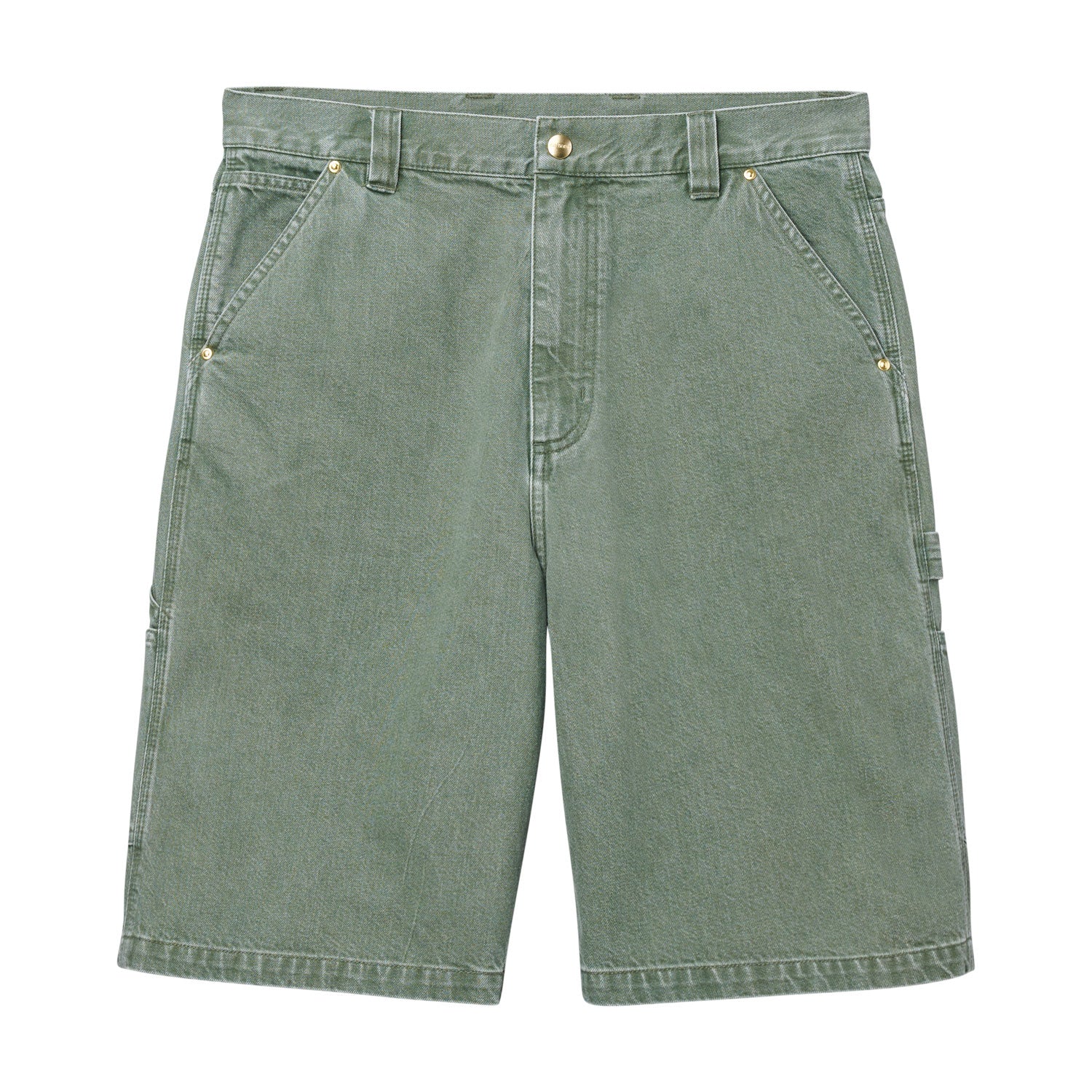 NASH SINGLE KNEE LONG SHORT - Army Green (enzyme bleach washed)