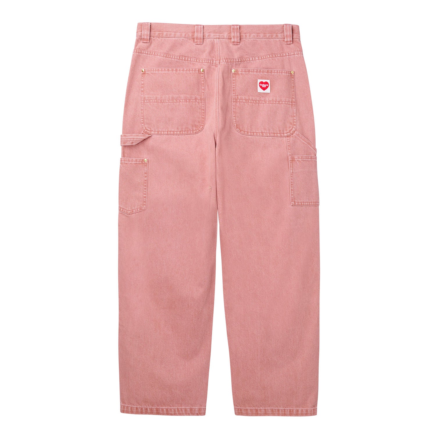 NASH DOUBLE KNEE PANT - Sulfur Red (enzyme bleach washed)