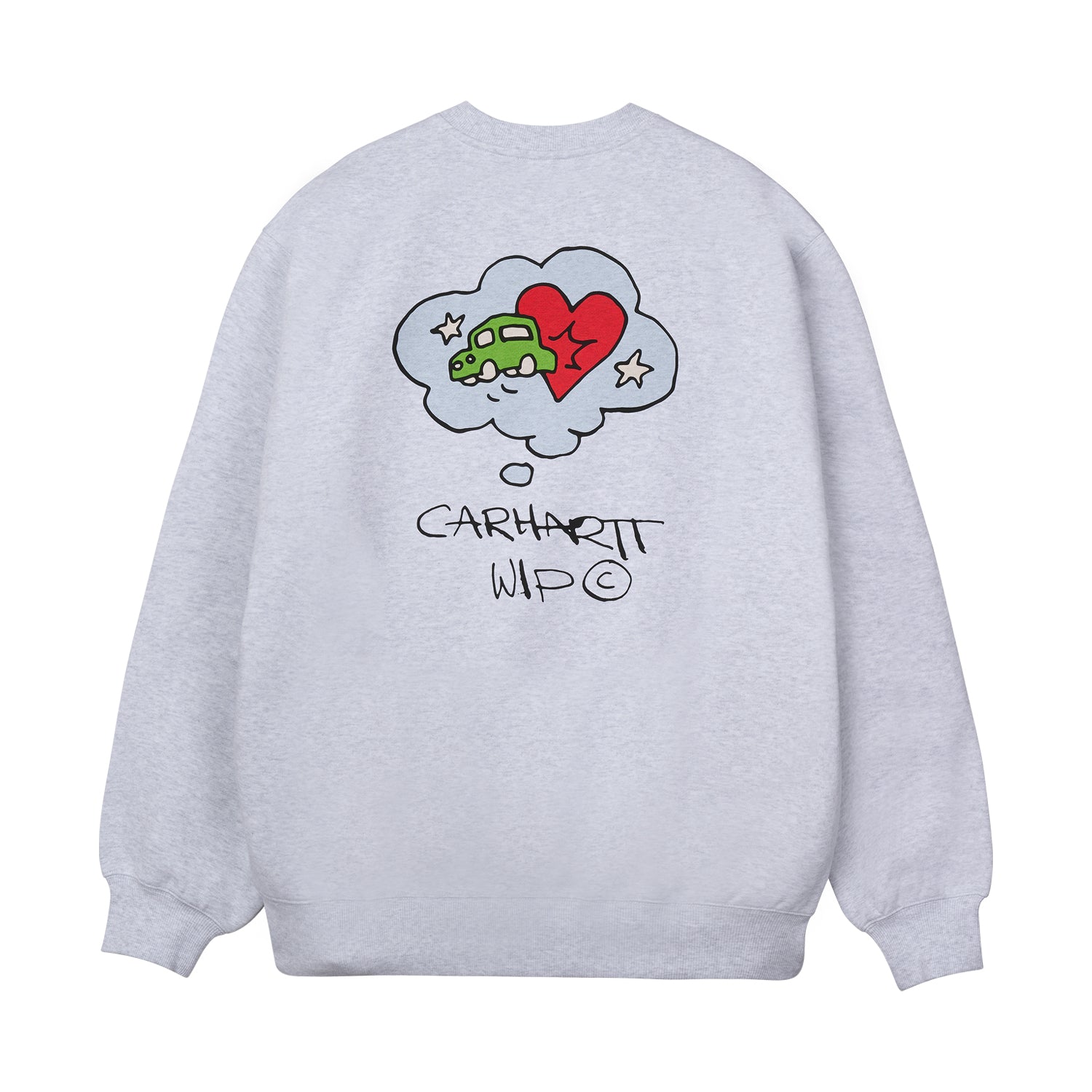 CRUSH HEART SWEAT  - Ash Heather