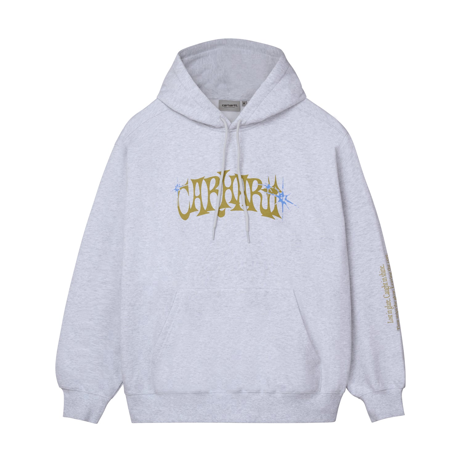 HOODED BEDAZZLE SWEAT - Ash Heather