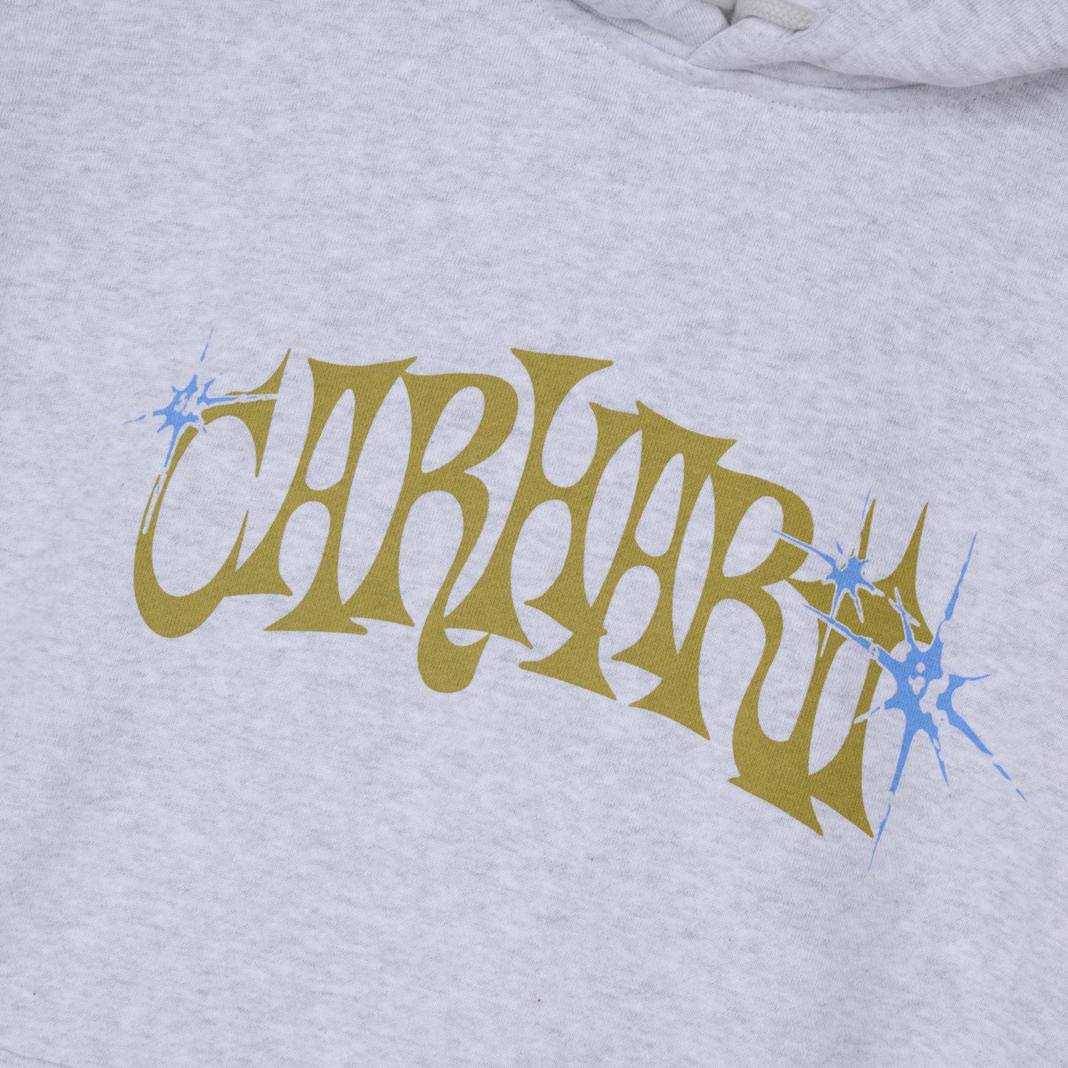 HOODED BEDAZZLE SWEAT - Ash Heather