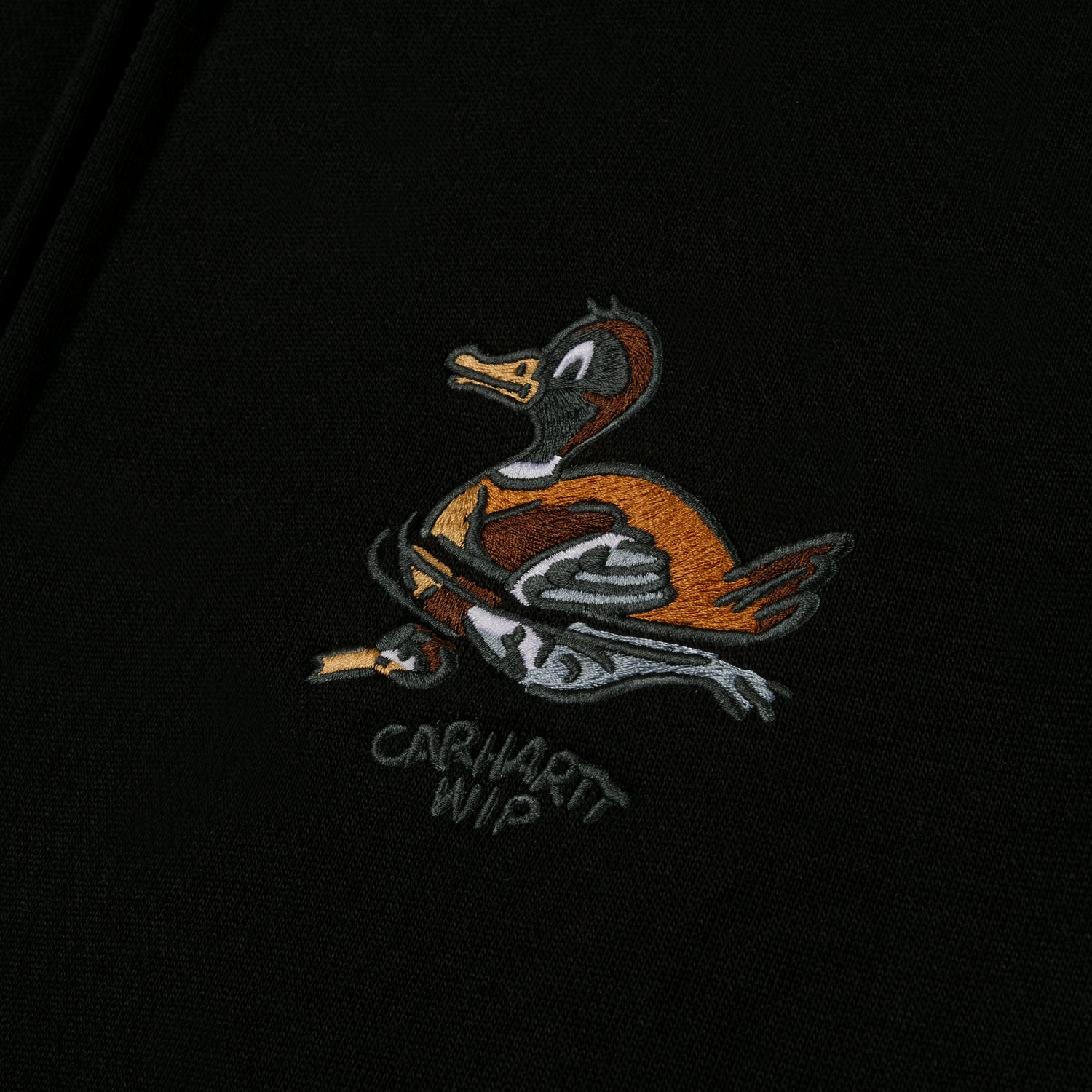 HOODED SWIMMING DUCK JACKET - Black