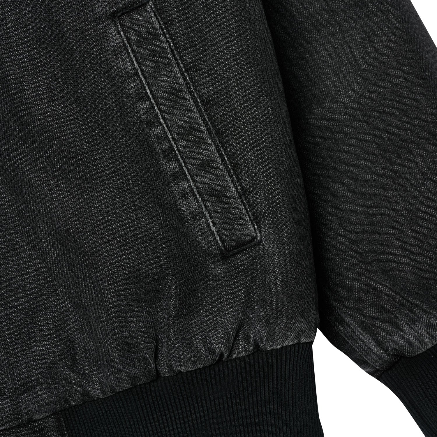 Og Santa Fe Jacket - Black enzyme bleach washed