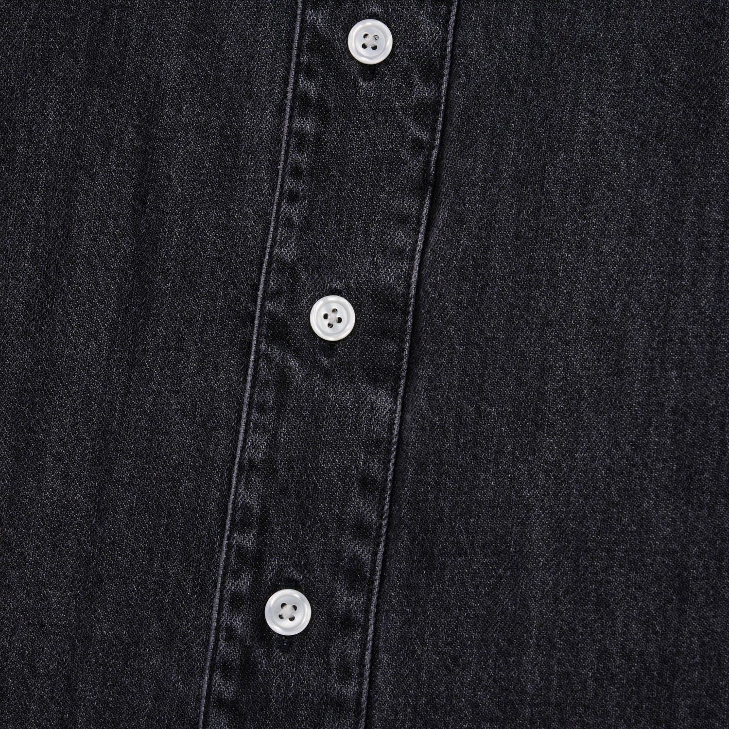 L/S Ethan Shirt - Black enzyme bleach washed 3