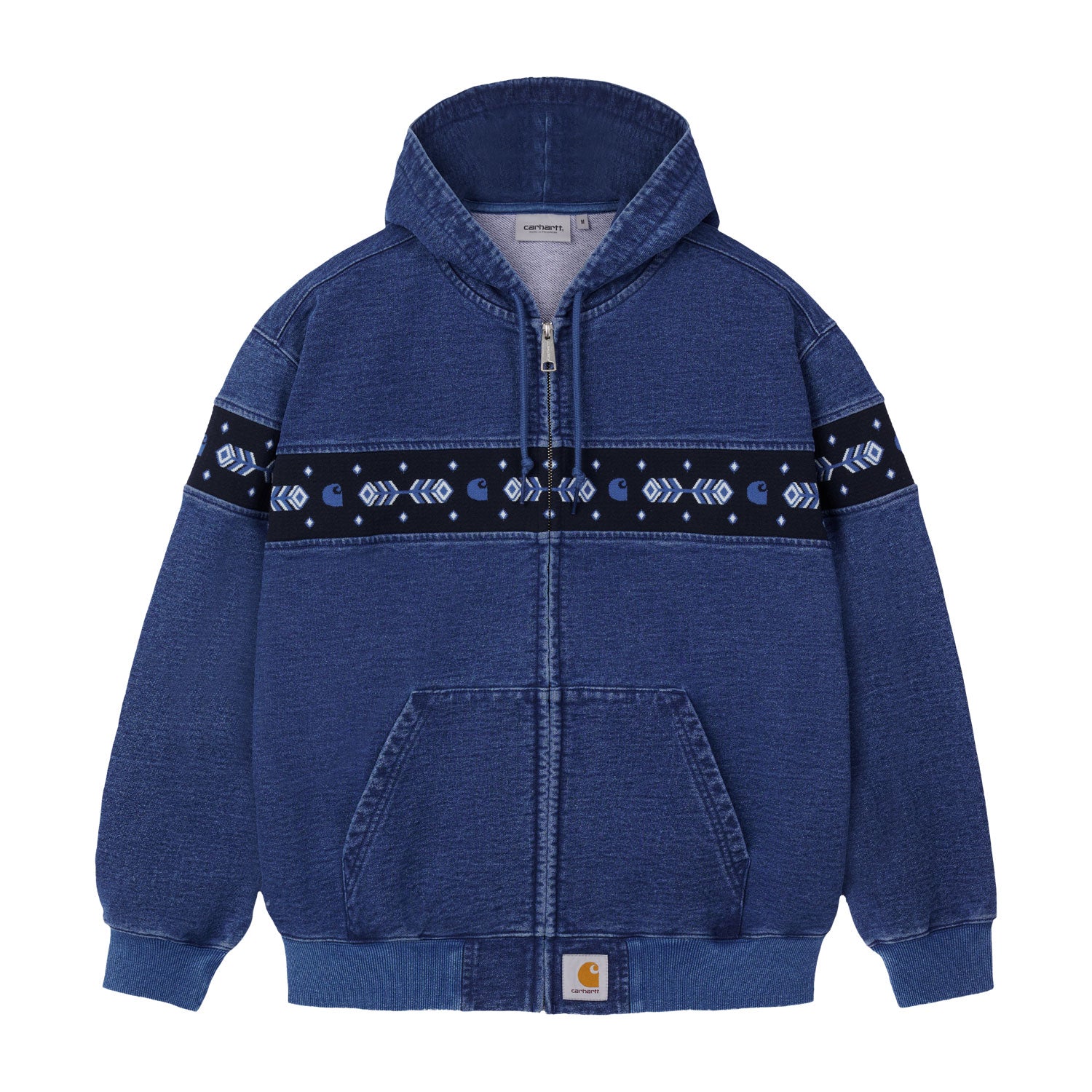 Hooded Southwest Sweatshirt - Blue indigo overdyed