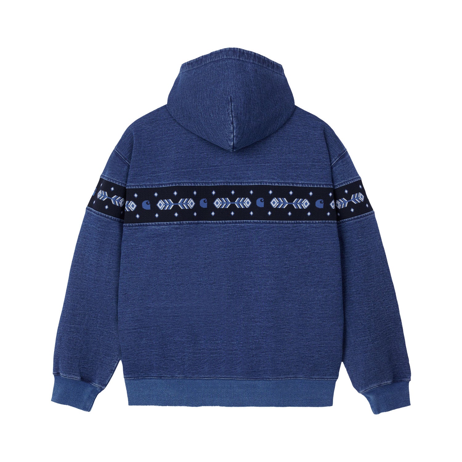 Hooded Southwest Sweatshirt - Blue indigo overdyed