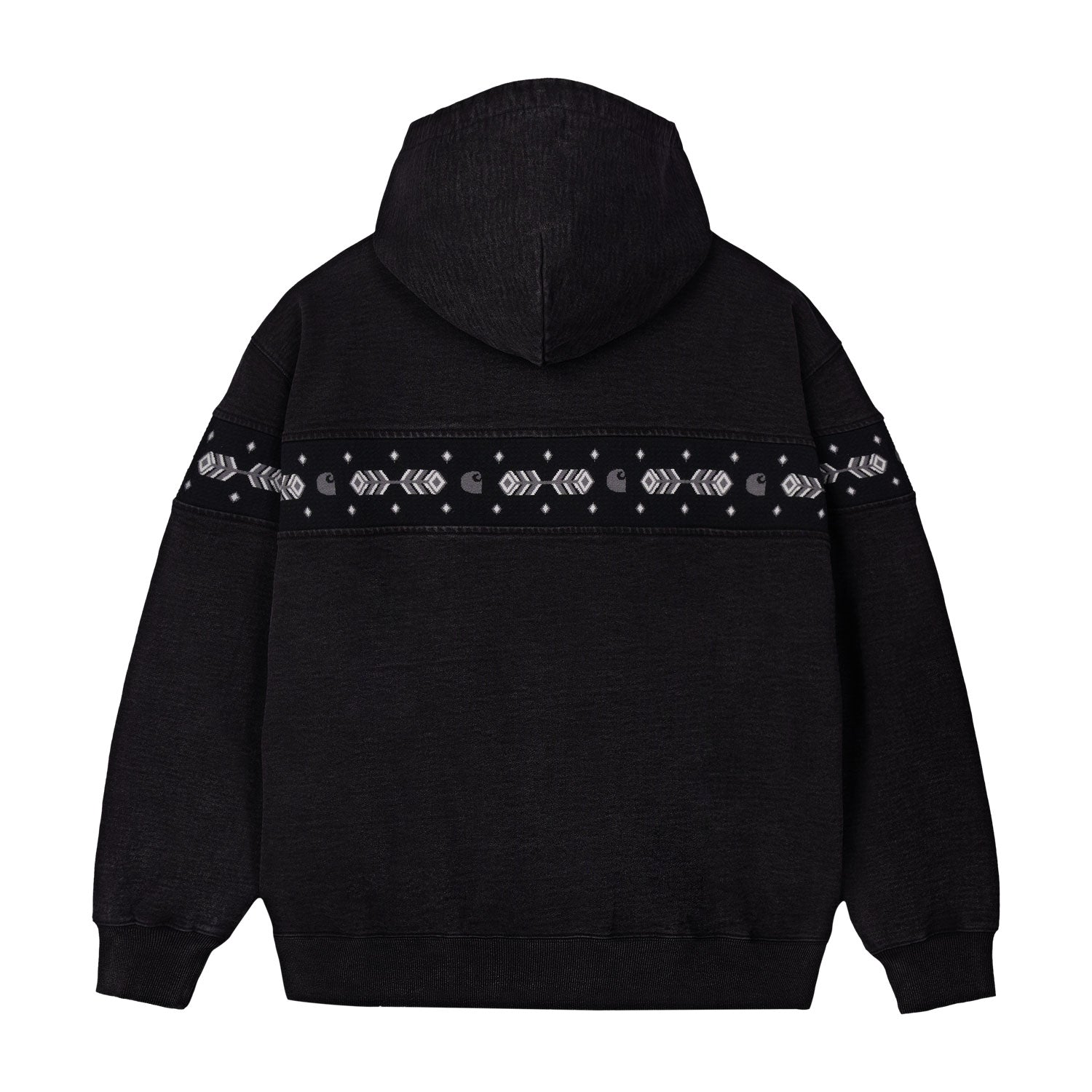 Hooded Southwest Sweatshirt - Black indigo overdyed