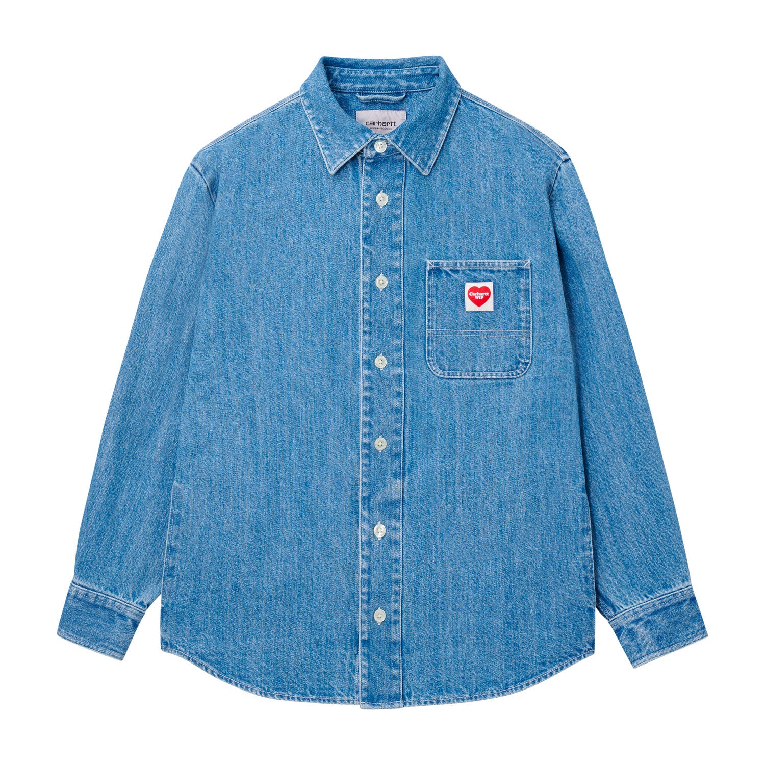 L/S Ethan Shirt - Blue stone washed