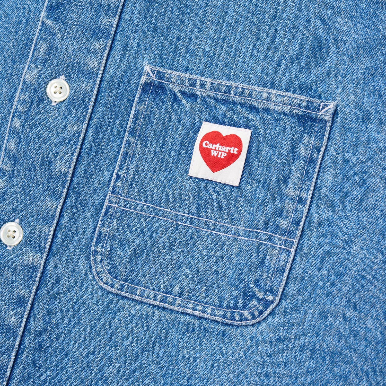 L/S Ethan Shirt - Blue stone washed