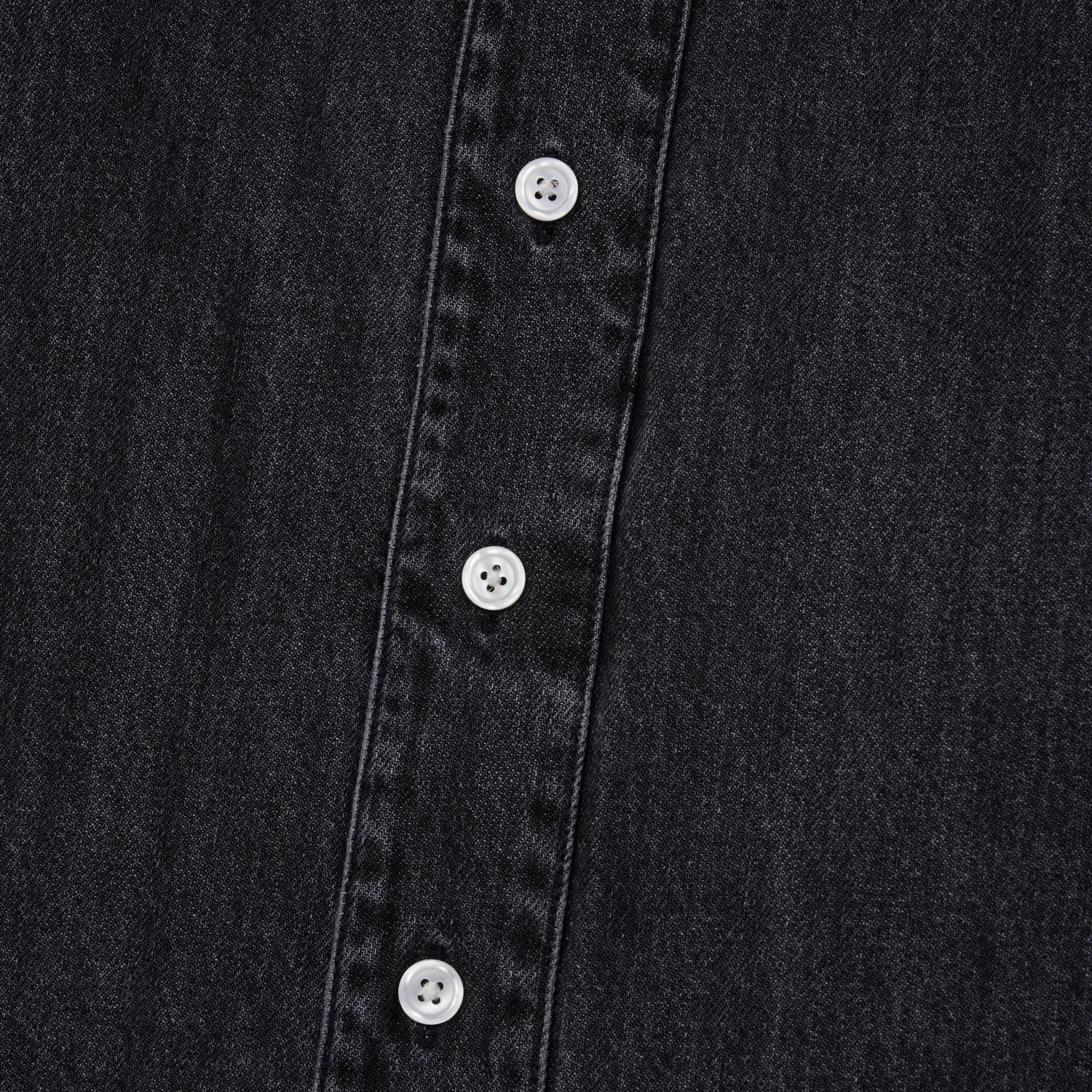 L/S Ethan Shirt - Black, Enzyme bleach washed 3