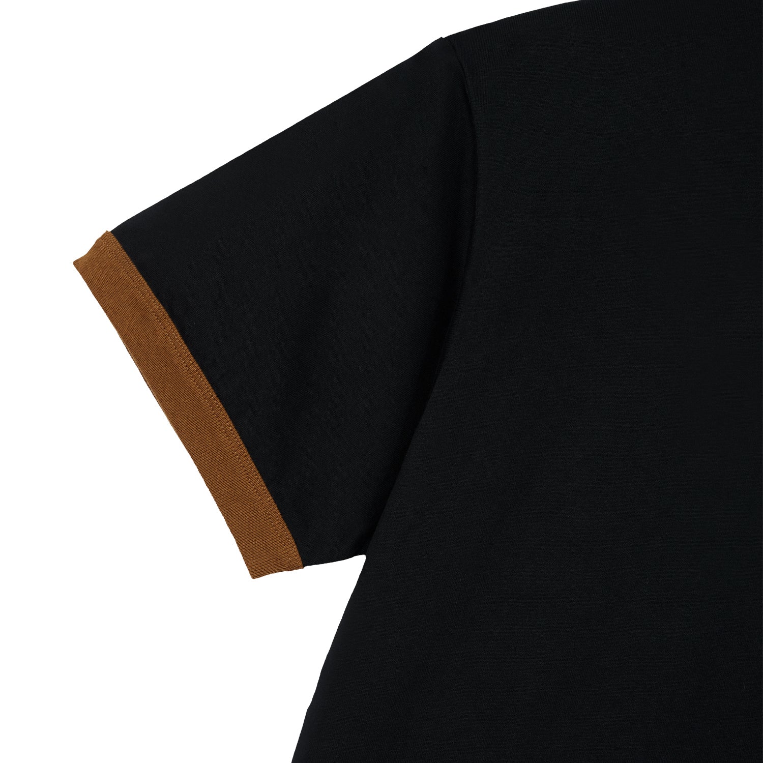 S/S Ringer T-shirt - Black / WIP H Brown