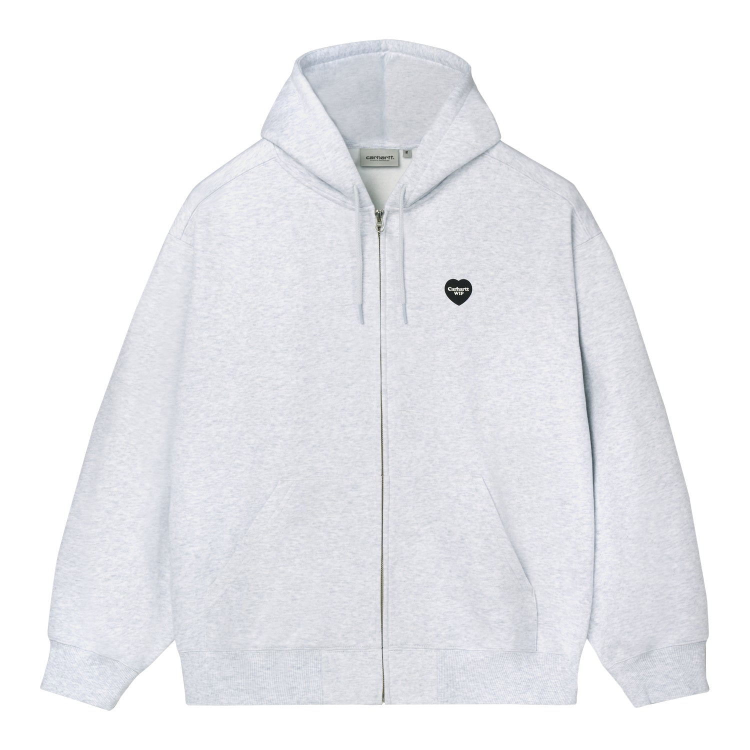 Hooded WIP Heart Jacket - Ash Heather 1