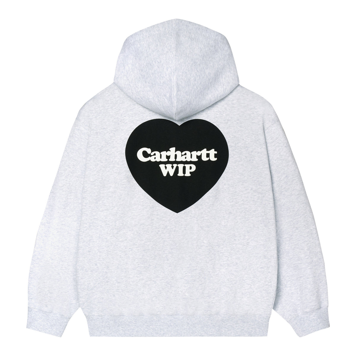 Hooded WIP Heart Jacket - Ash Heather