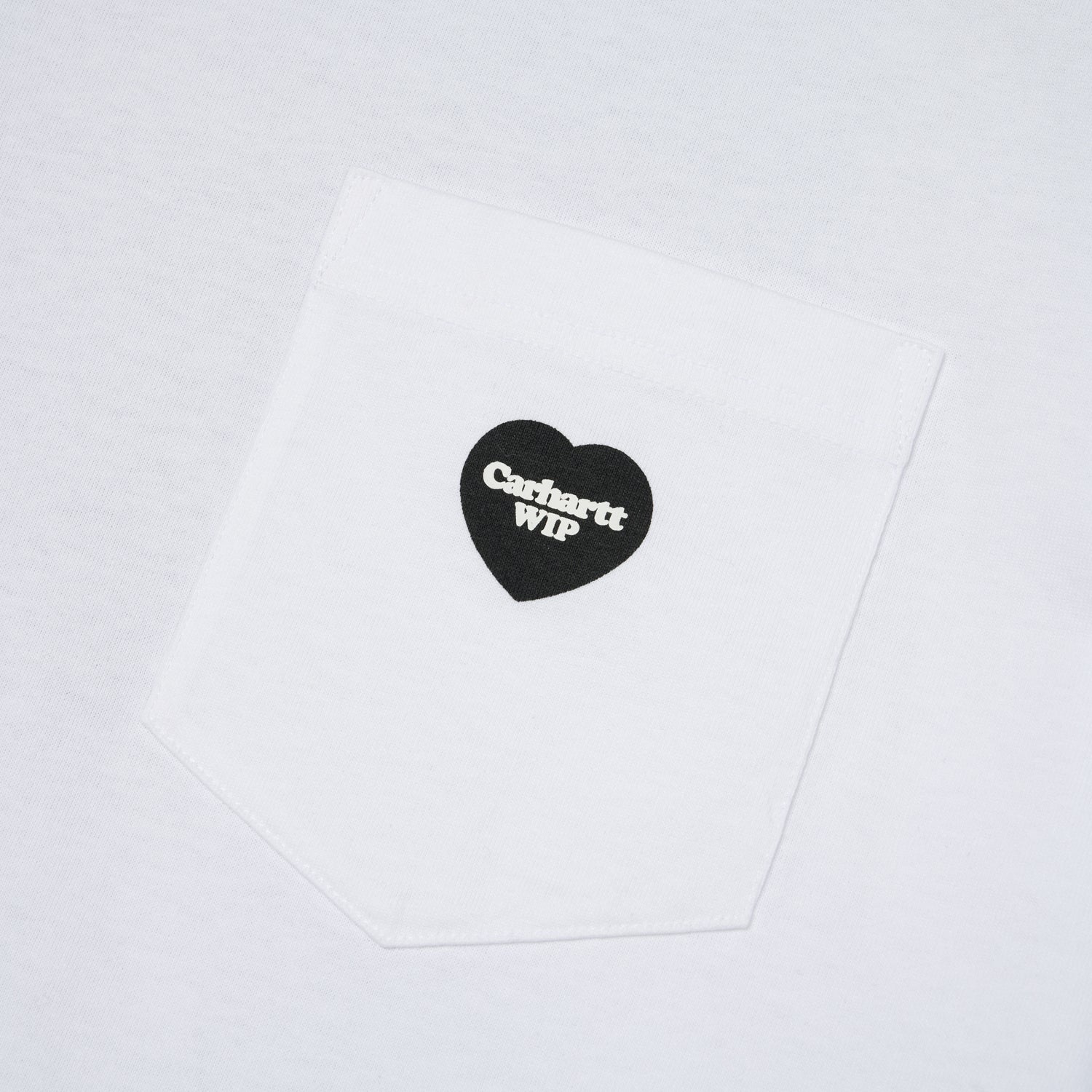 L/S WIP Heart Pocket T-shirt - White 3