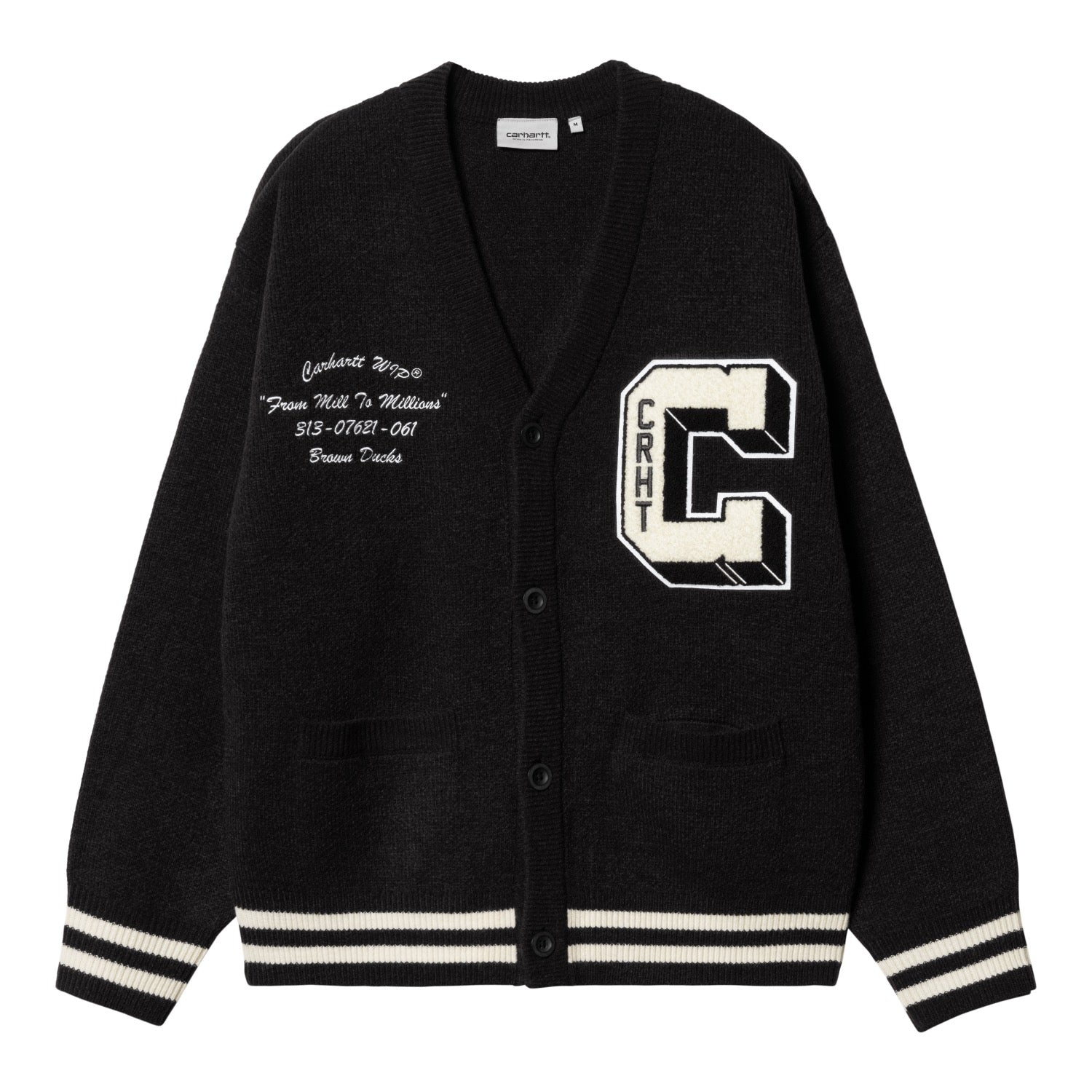 BROWN DUCKS CARDIGAN - Black / Wax