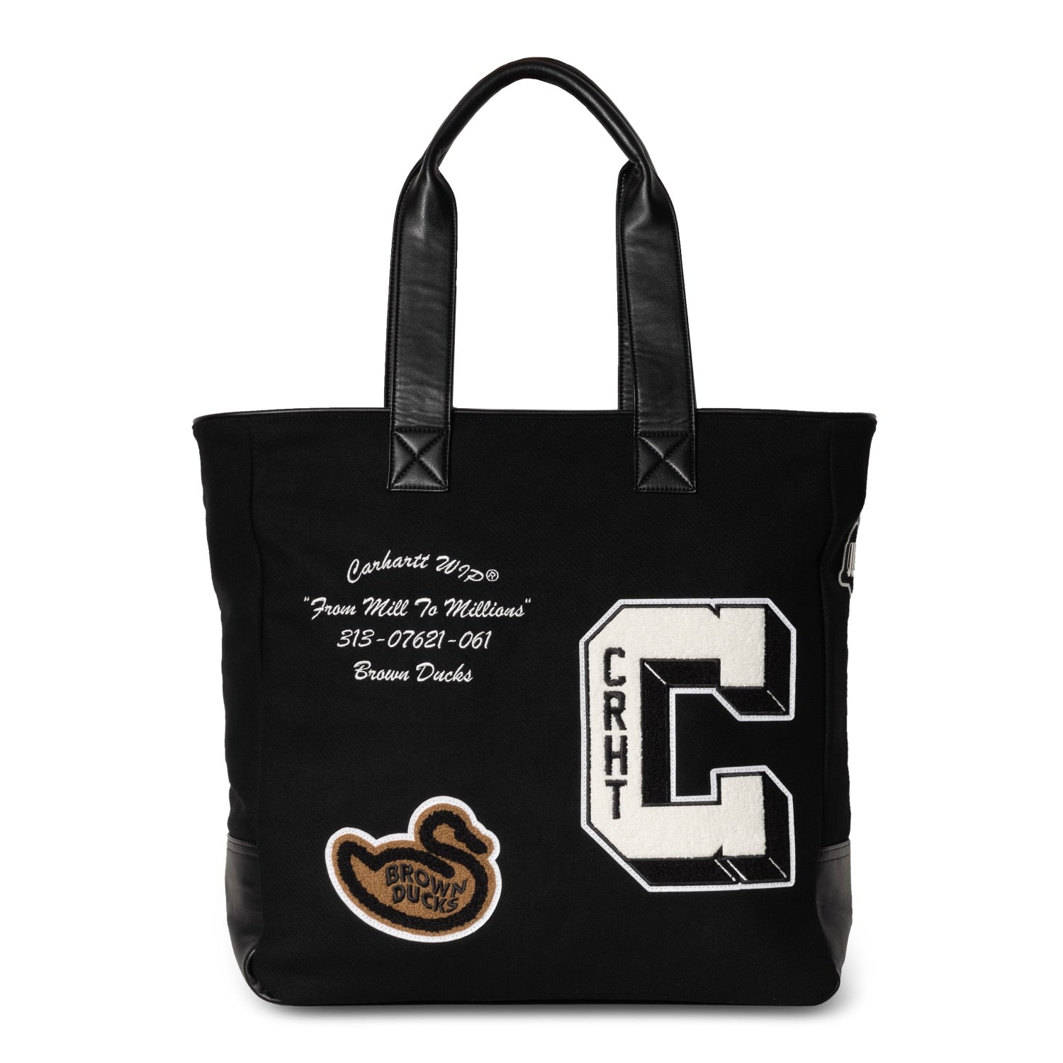 BROWN DUCKS TOTE - Black / Black