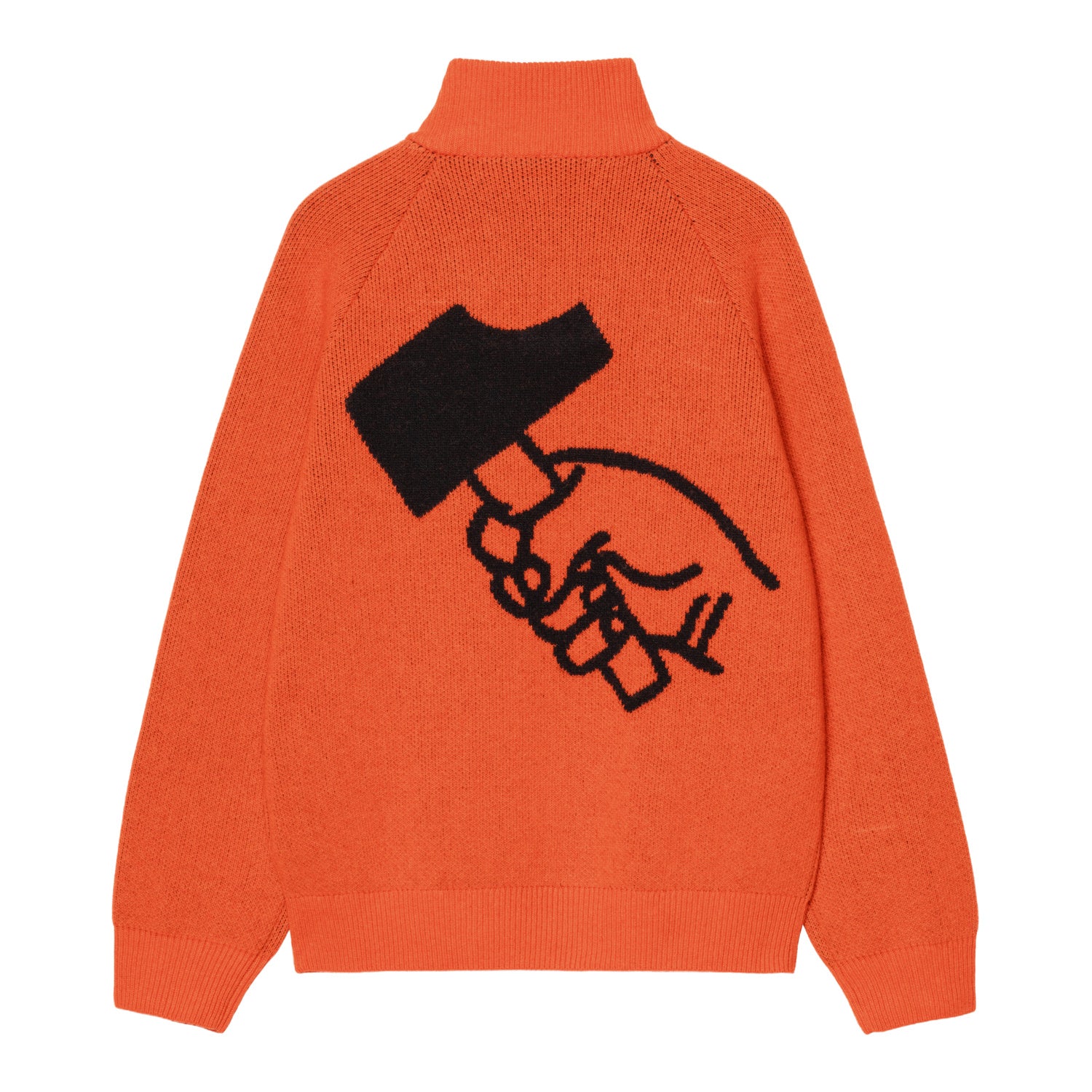 Patta Half Zip Sweater - Patta Safety Orange / Patta Black 3