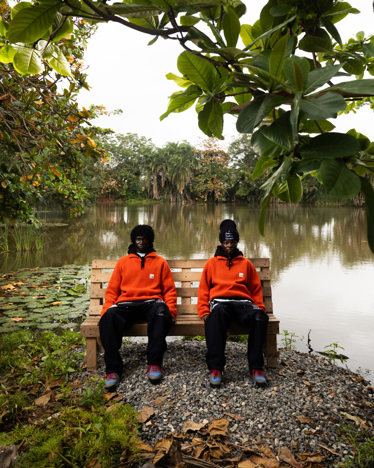 Patta Half Zip Sweater - Patta Safety Orange / Patta Black 2