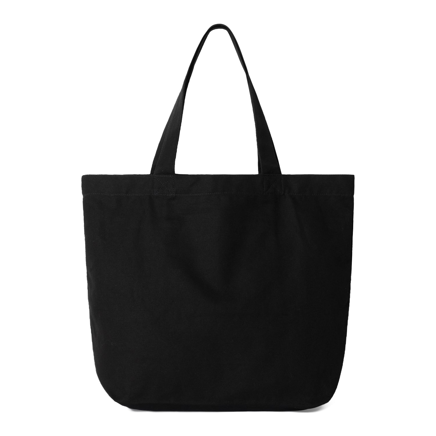 CANVAS GRAPHIC TOTE LARGE - Label Script Print, Black