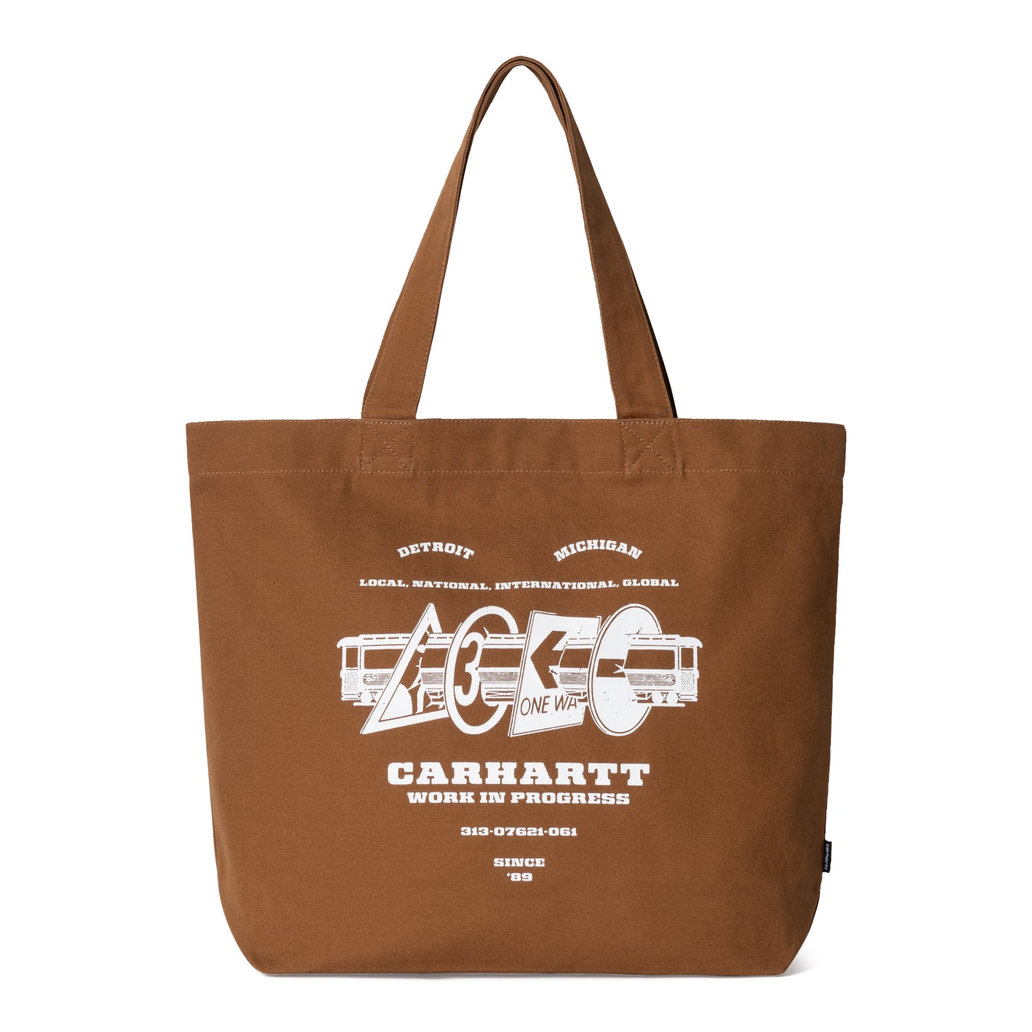 CANVAS GRAPHIC TOTE LARGE - Runaway Print, Hamilton Brown