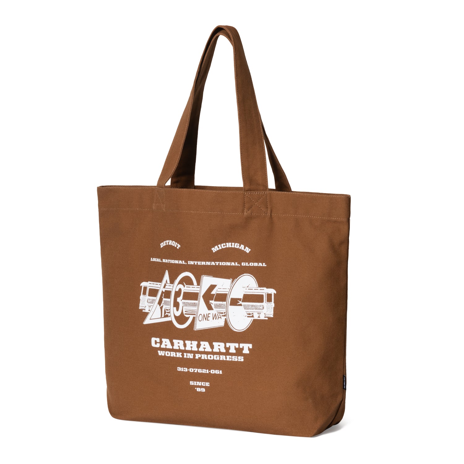 CANVAS GRAPHIC TOTE LARGE - Runaway Print, Hamilton Brown