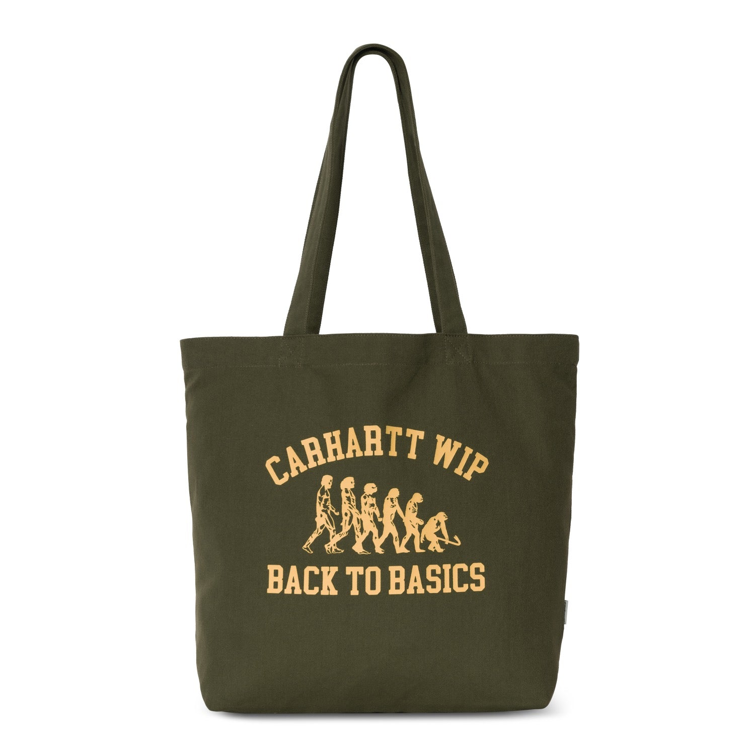 CANVAS GRAPHIC TOTE - Basics Print, Office Green