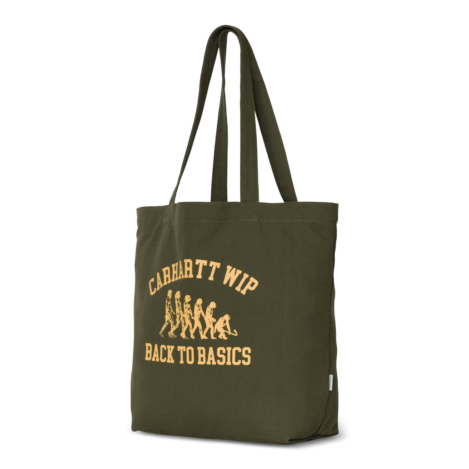 CANVAS GRAPHIC TOTE - Basics Print, Office Green