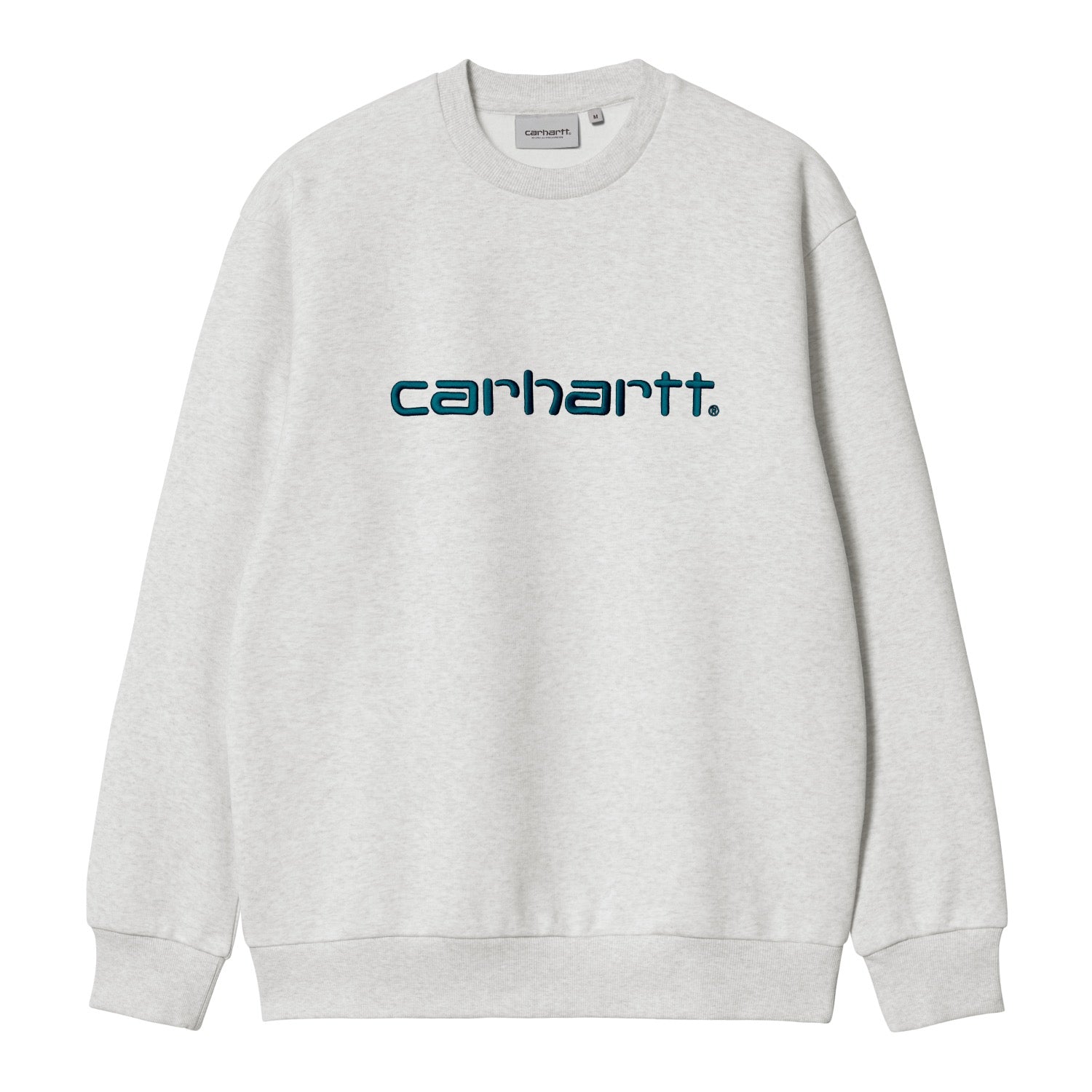 CARHARTT SWEAT - Ash Heather / Duck Blue