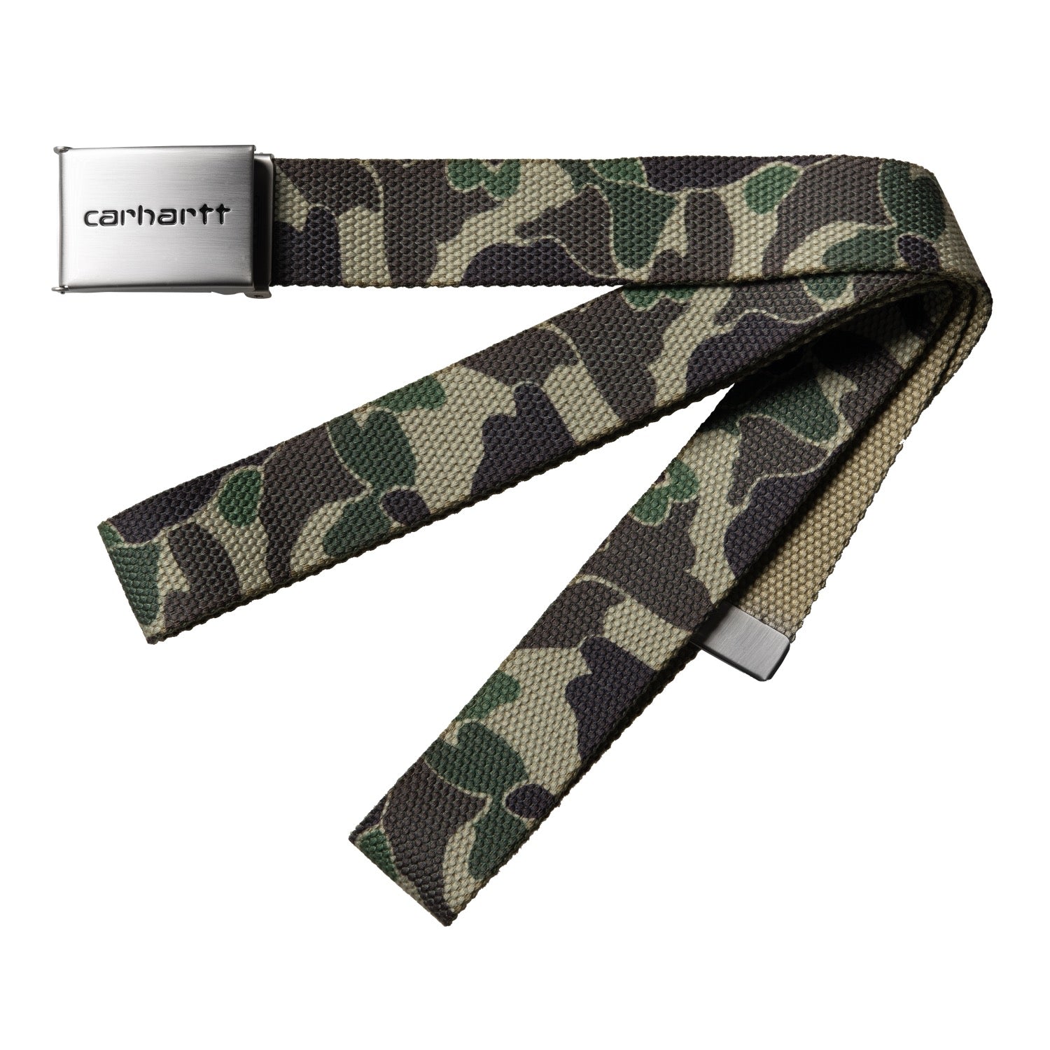 CLIP BELT CHROME - Camo Duck Green