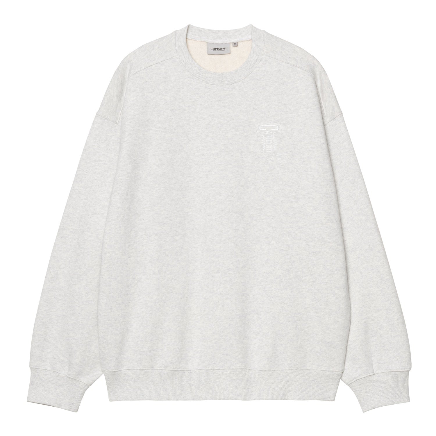 CROSS SCREW SWEAT - Ash Heather / White