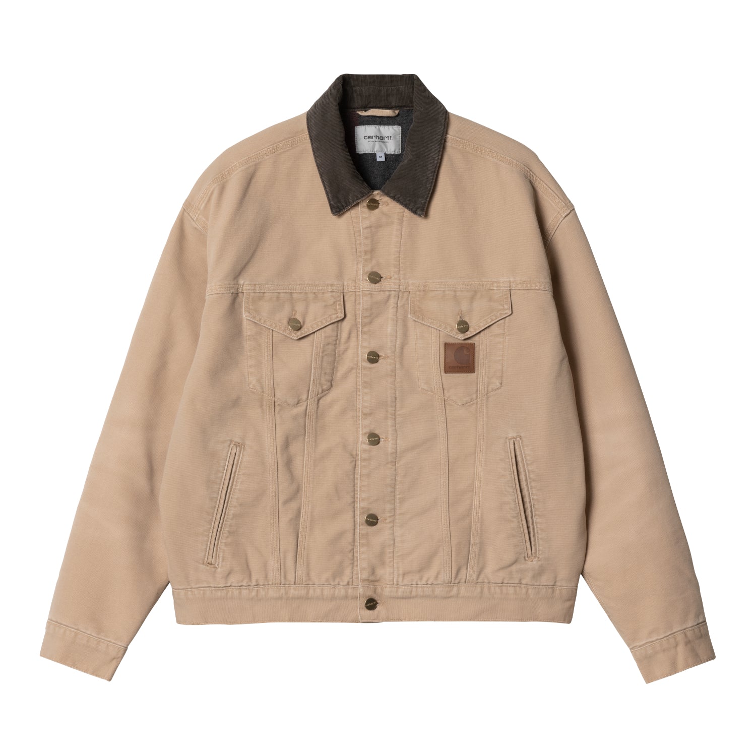 DAYTON TRUCKER JACKET - Dusty H Brown / Tobacco (stone canvas)