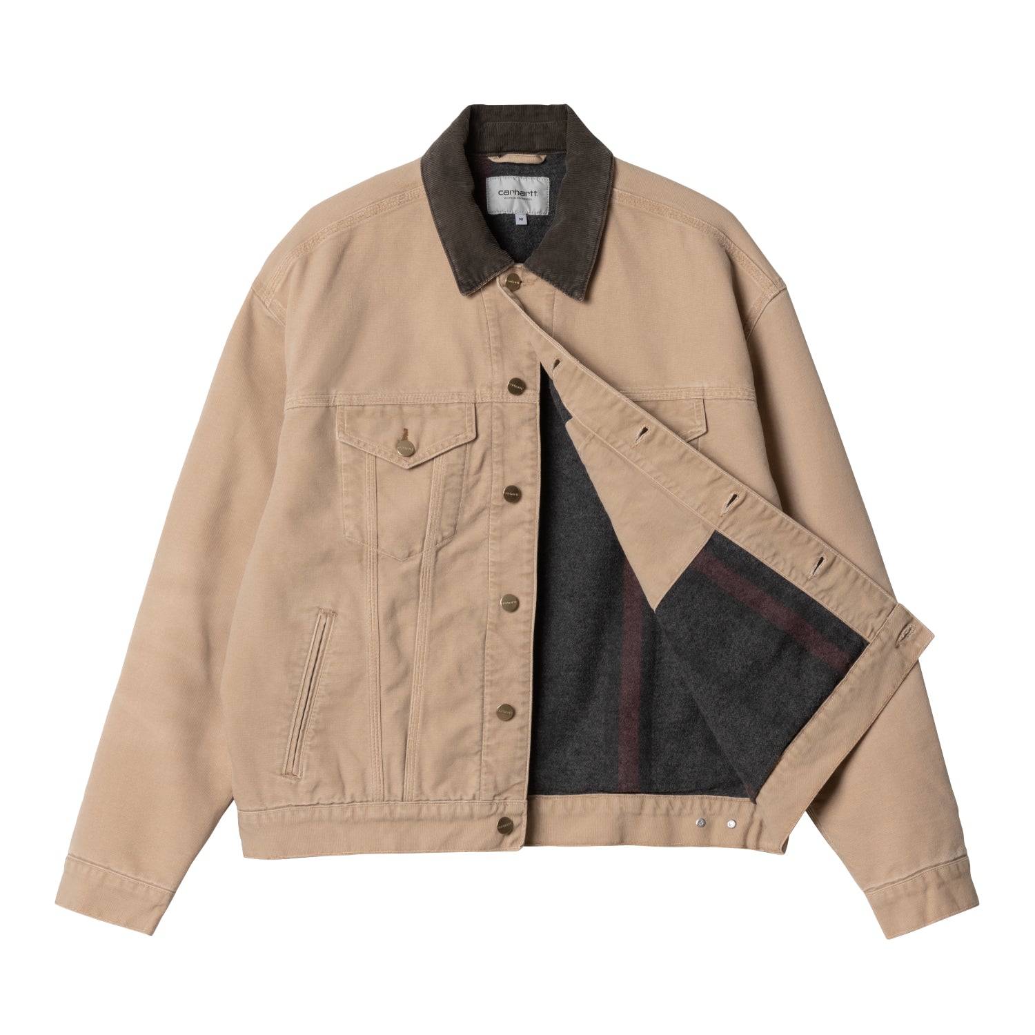 DAYTON TRUCKER JACKET - Dusty H Brown / Tobacco (stone canvas)