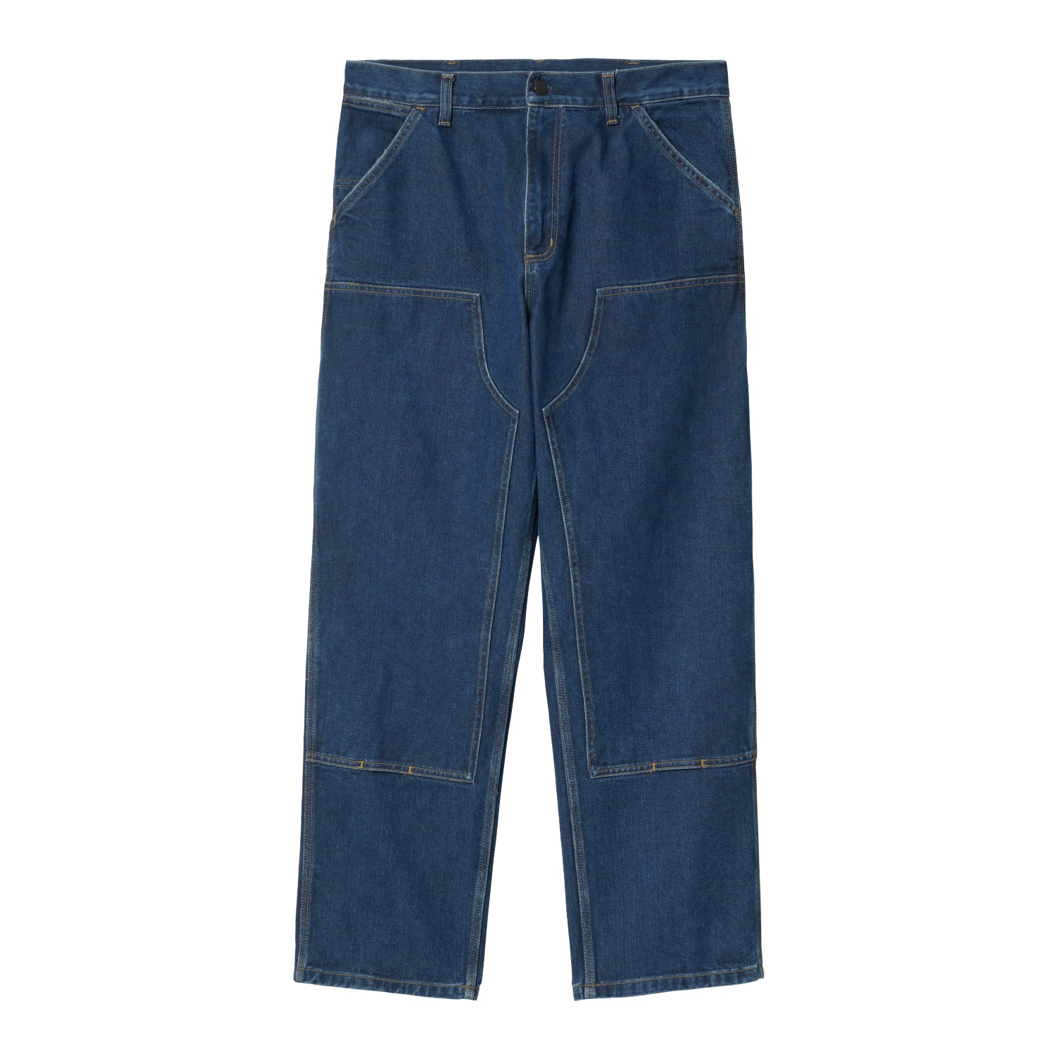 DOUBLE KNEE PANT  - Blue (stone washed)
