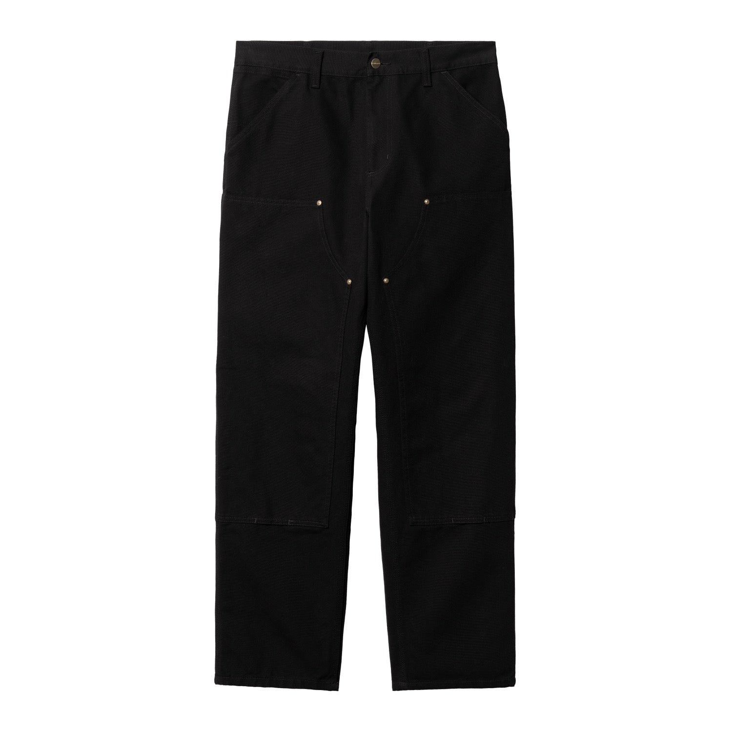 DOUBLE KNEE PANT - Black (rinsed)