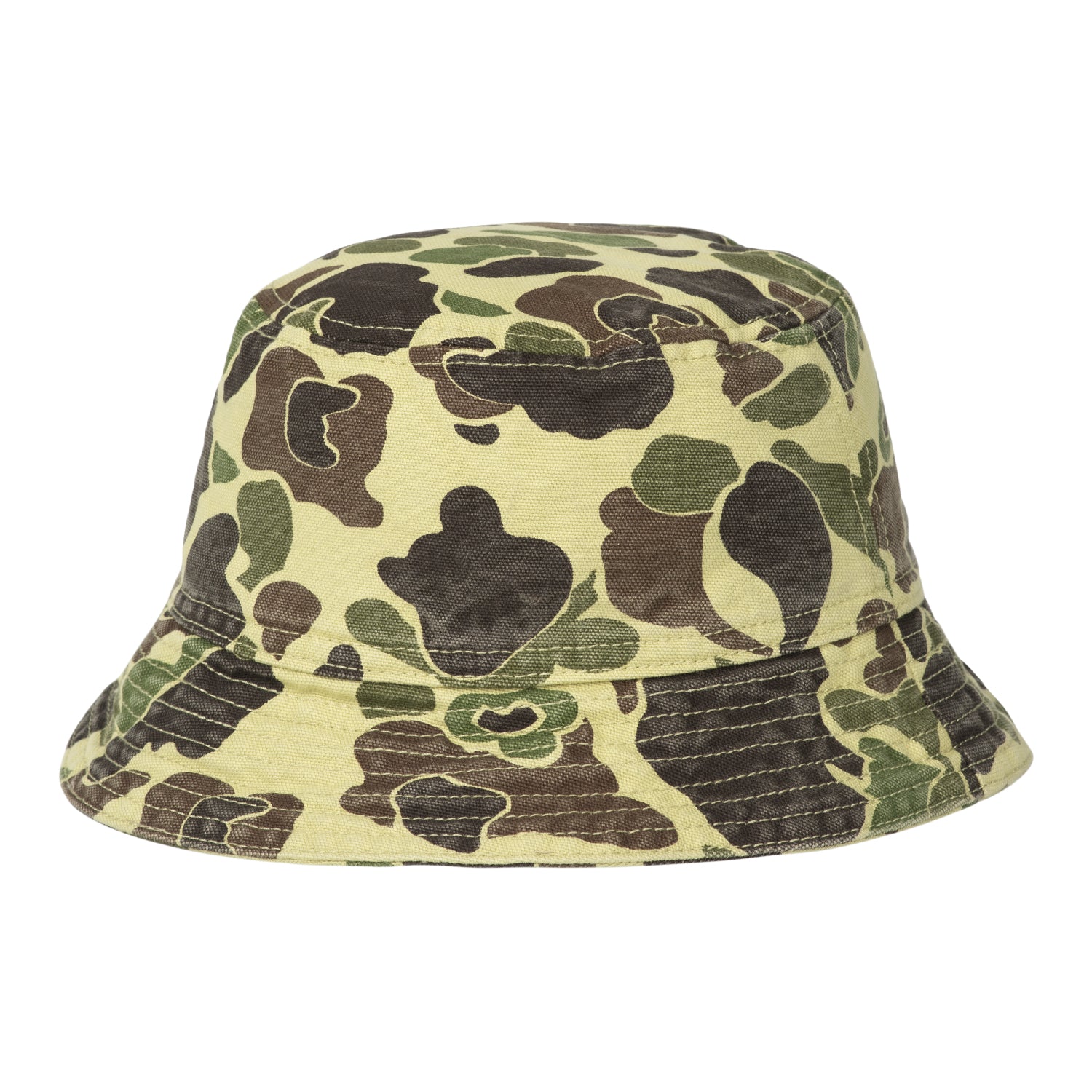 DUCK BUCKET HAT  - Camo Duck, Green, Stone washed