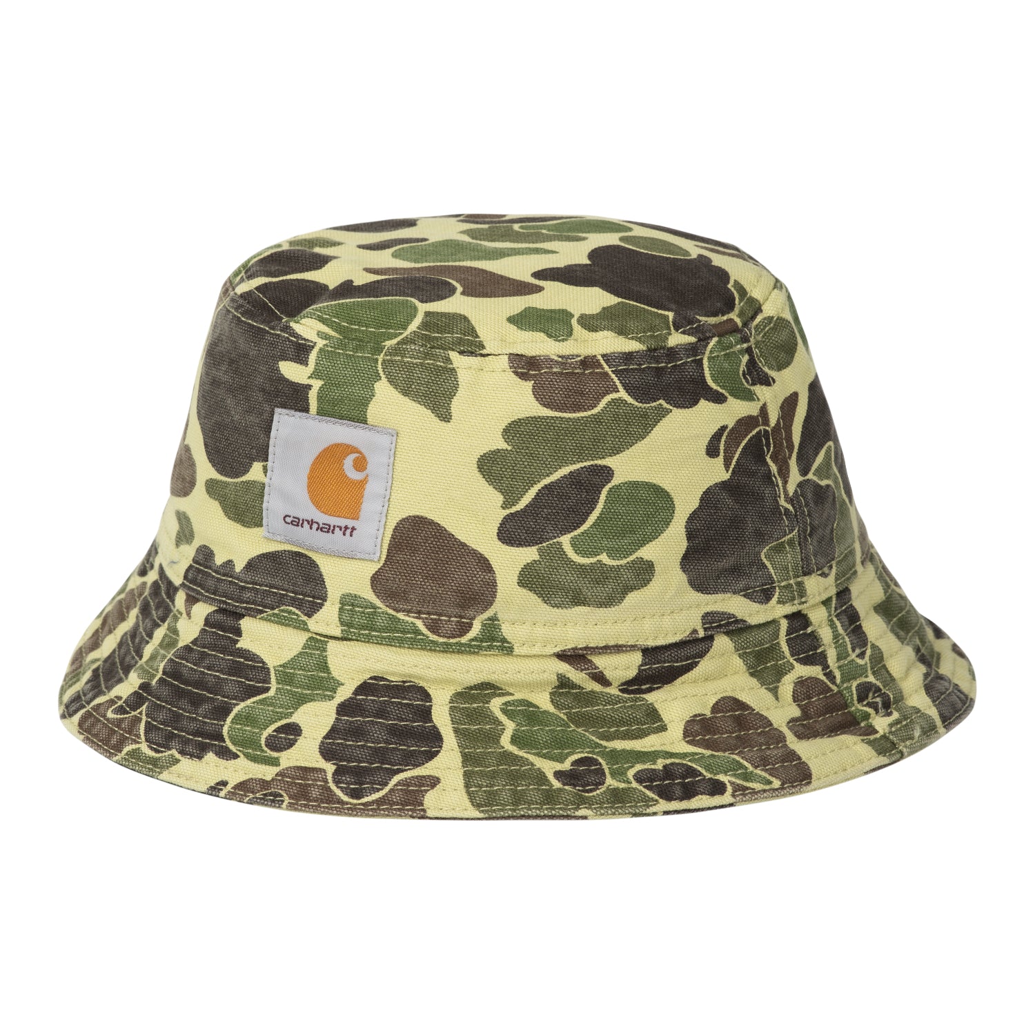 DUCK BUCKET HAT  - Camo Duck, Green, Stone washed