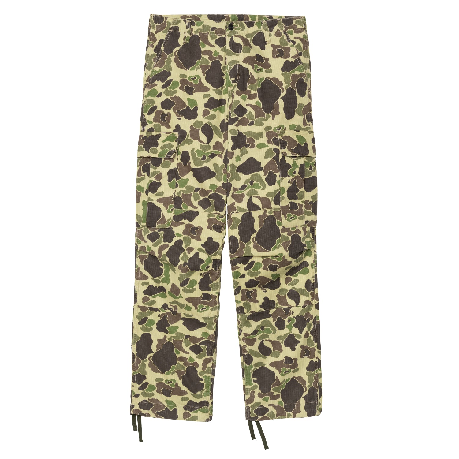 DUCK CARGO PANT  - Camo Duck, Green, Stone washed