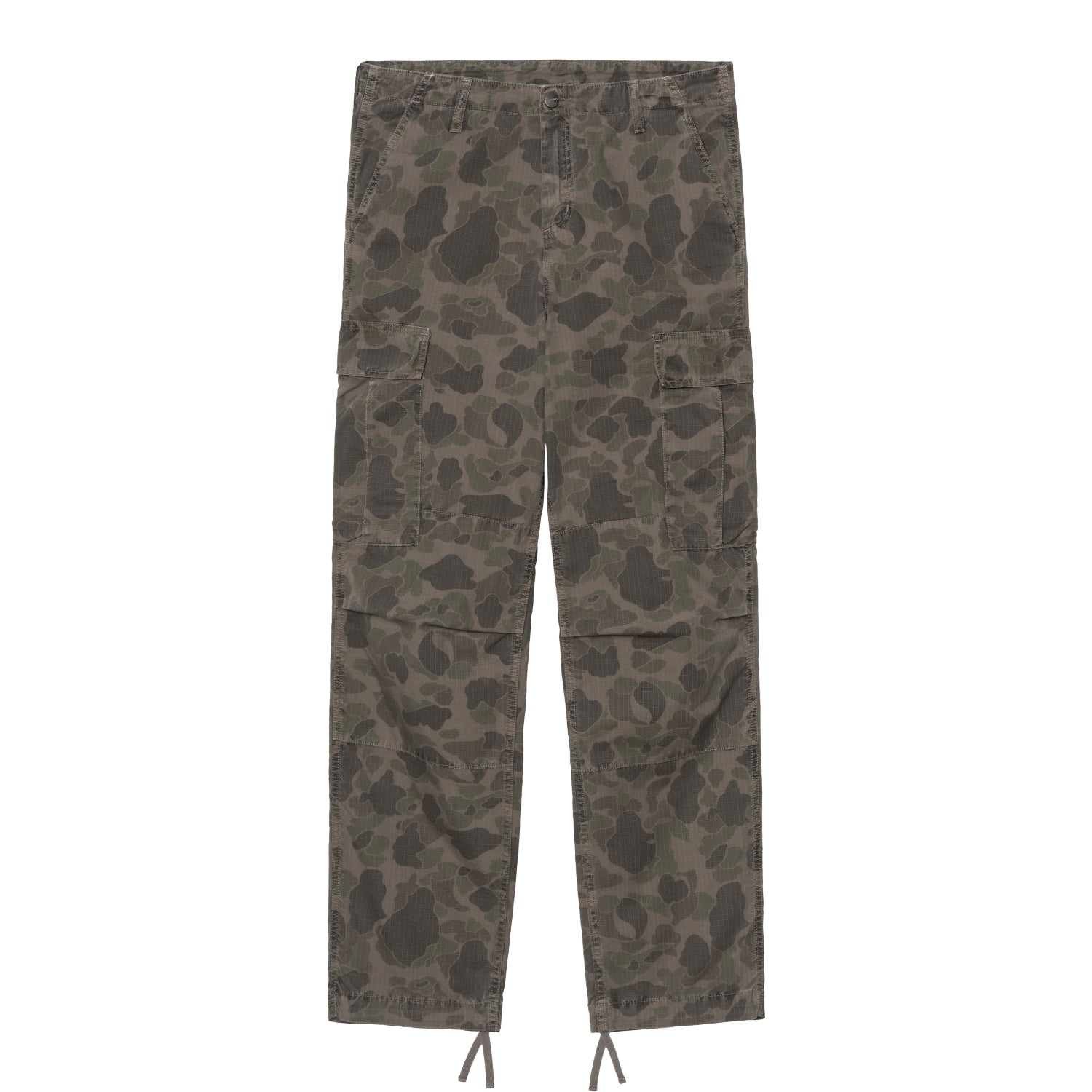 DUCK CARGO PANT  - Camo Duck, Green / Porphyry, Garment dyed