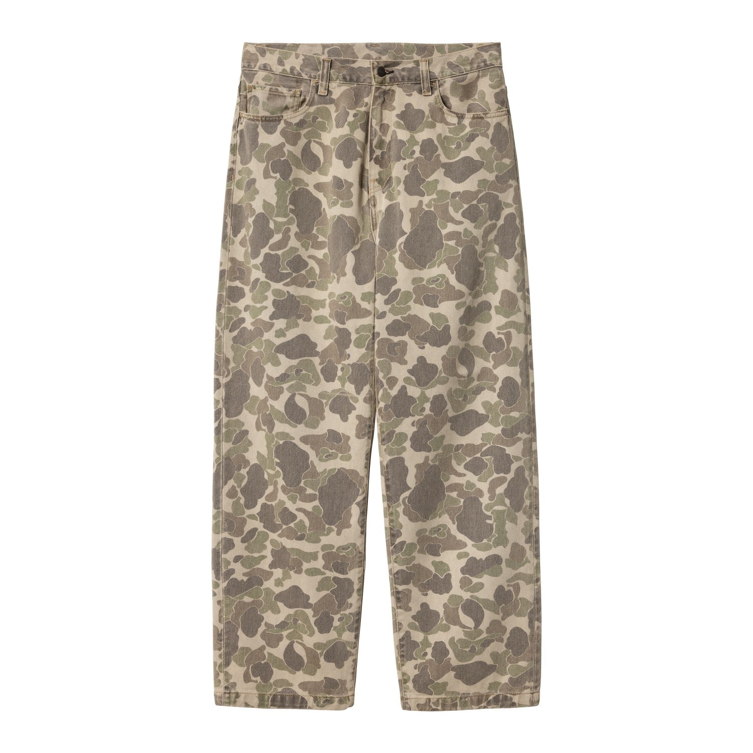 DUCK LANDON PANT - Camo Duck Black (bleached)