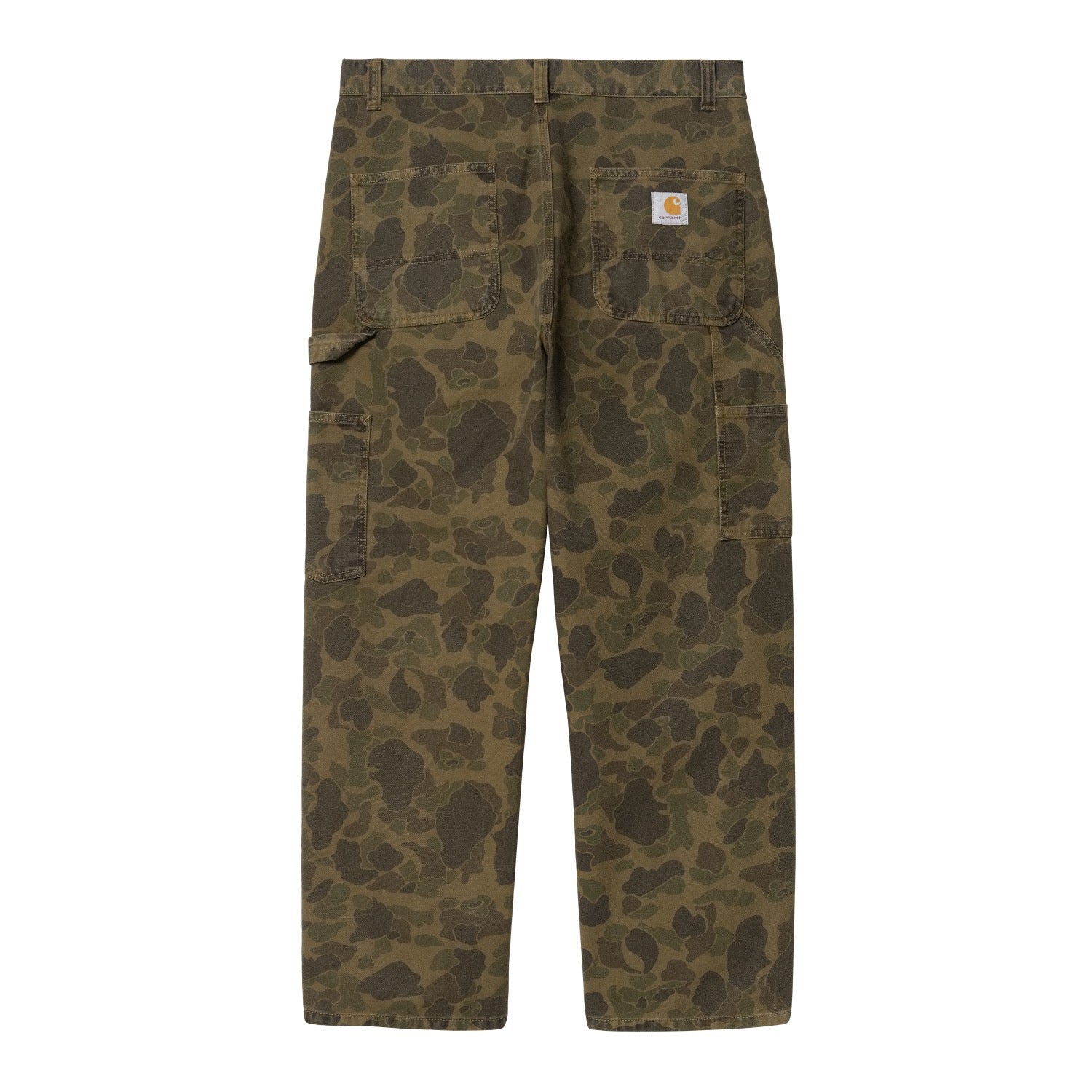 DUCK SINGLE KNEE PANT - Camo Duck, Green / Office Green (garment dyed)