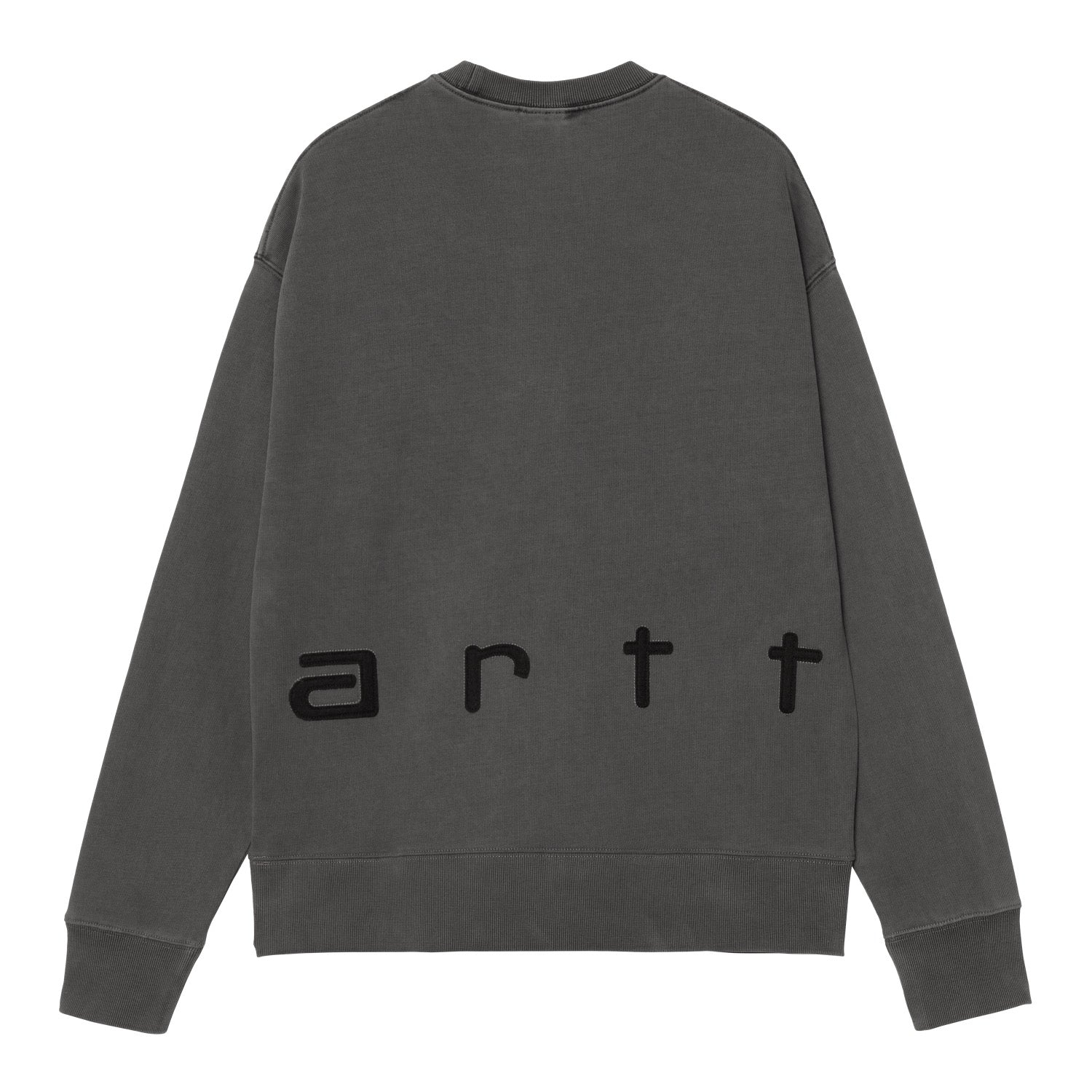 FELT SCRIPT SWEAT - Black / Black (garment dyed)