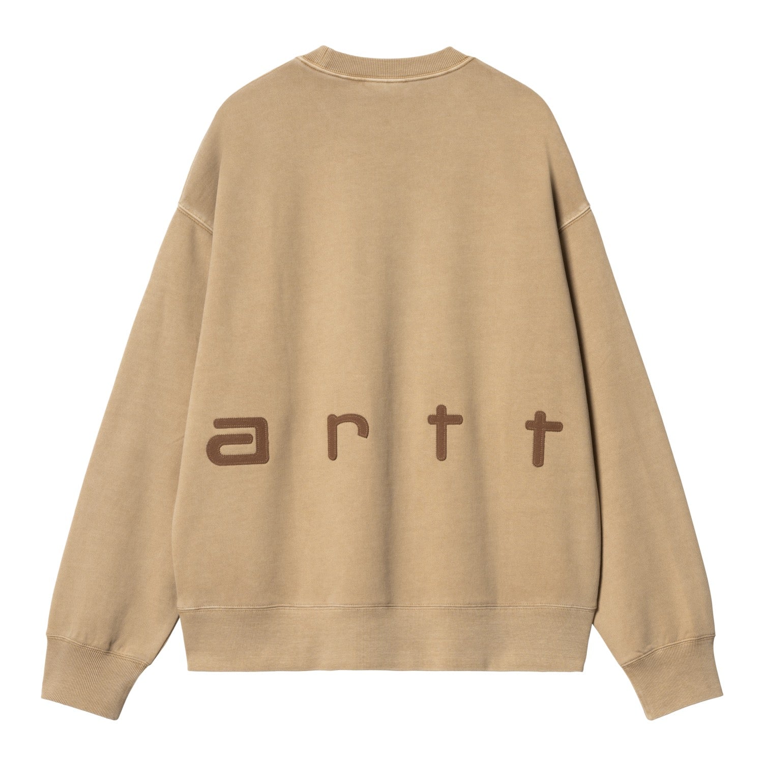 FELT SCRIPT SWEAT - Peanut / Tobacco