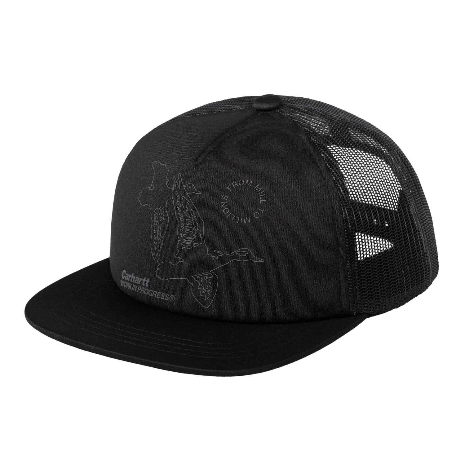 FLYING DUCKS TRUCKER CAP - Black