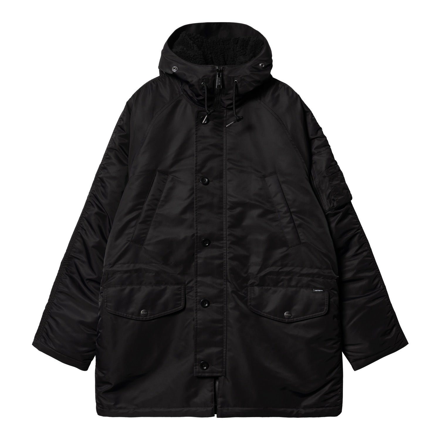 HOODED OLTEN PARKA - Black