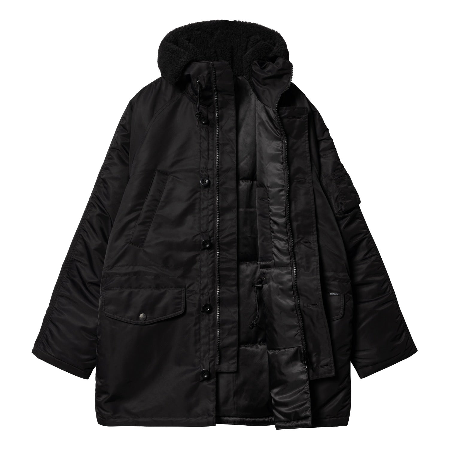 HOODED OLTEN PARKA - Black