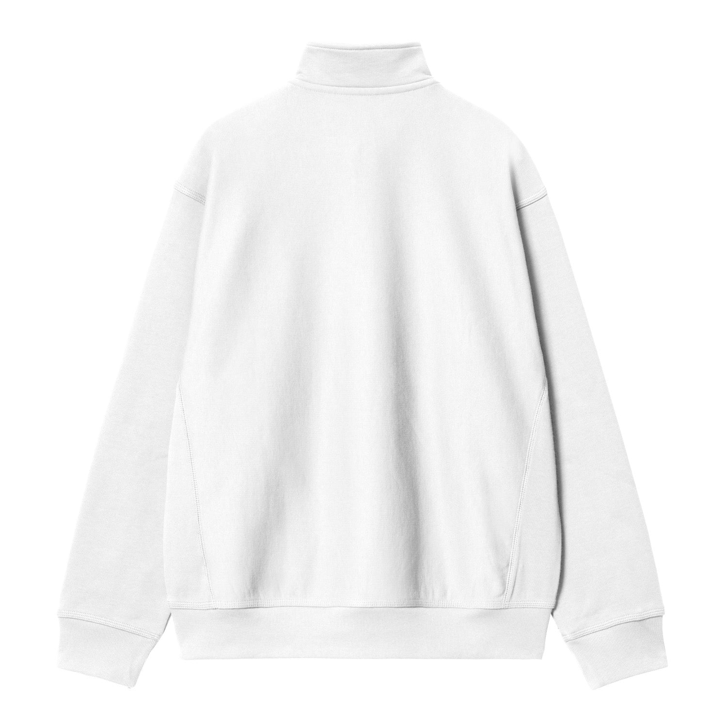 HALF ZIP AMERICAN SCRIPT SWEATSHIRT - White