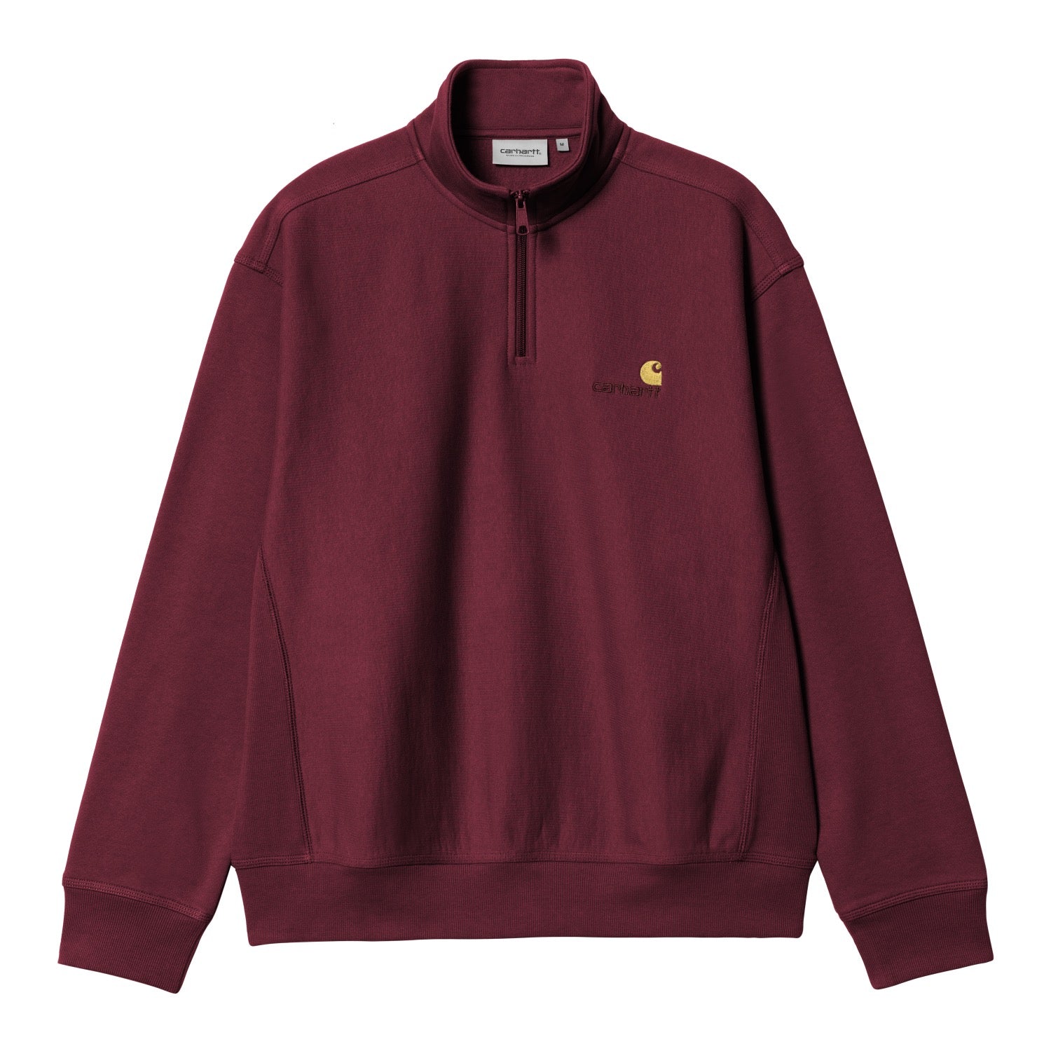 HALF ZIP AMERICAN SCRIPT SWEAT - Malbec